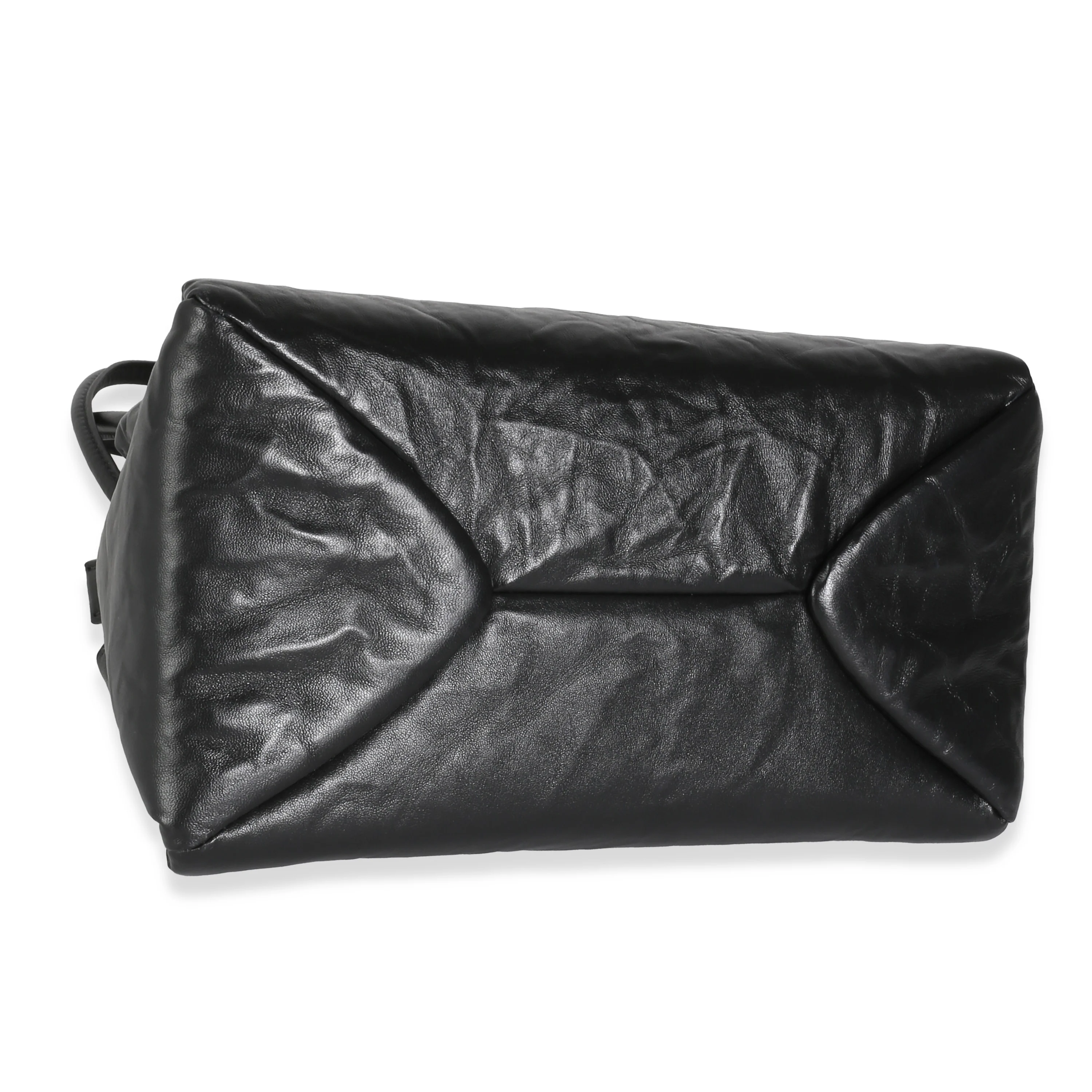 Black Antique Leather Small East West Shoulder Bag - Image 6