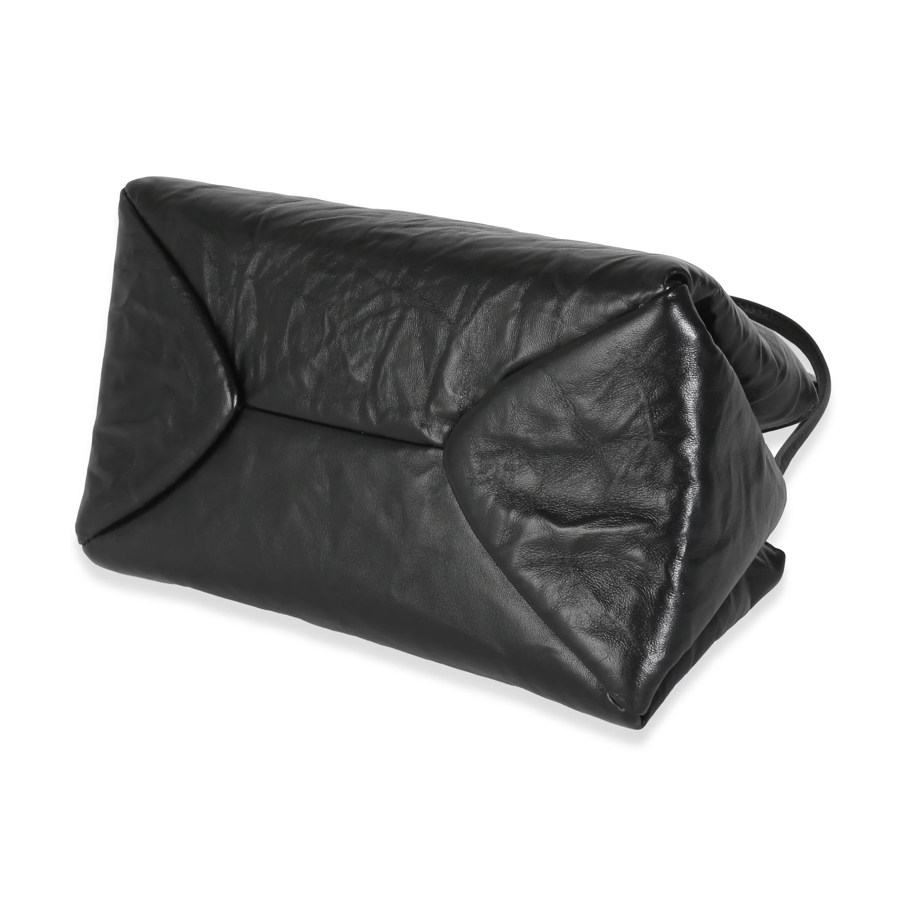 Black Antique Leather Small East West Shoulder Bag - Image 7