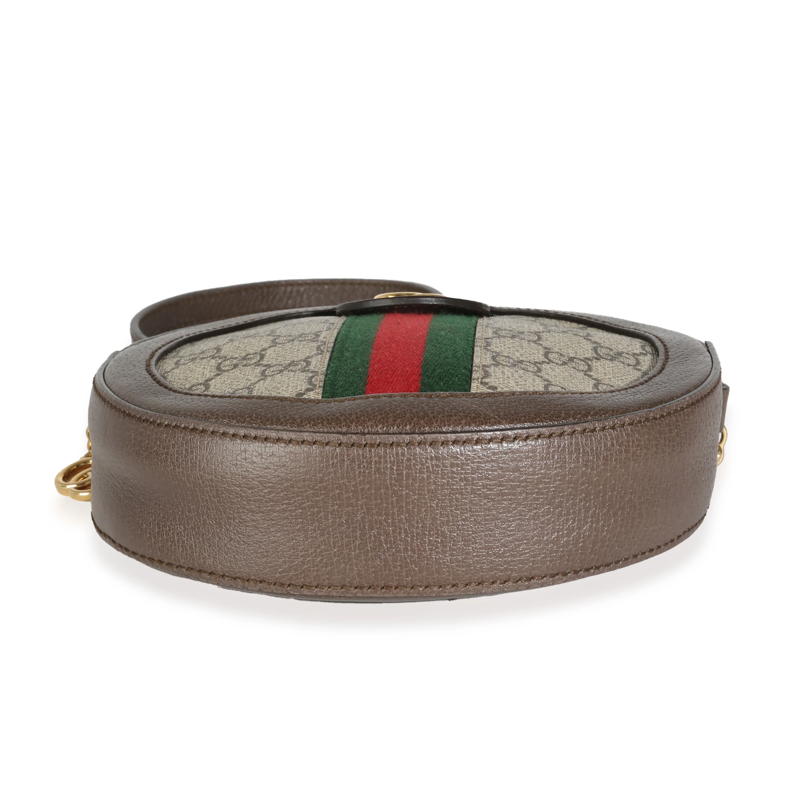 Beige GG Supreme Canvas Mini Ophidia Round Shoulder Bag - Image 5