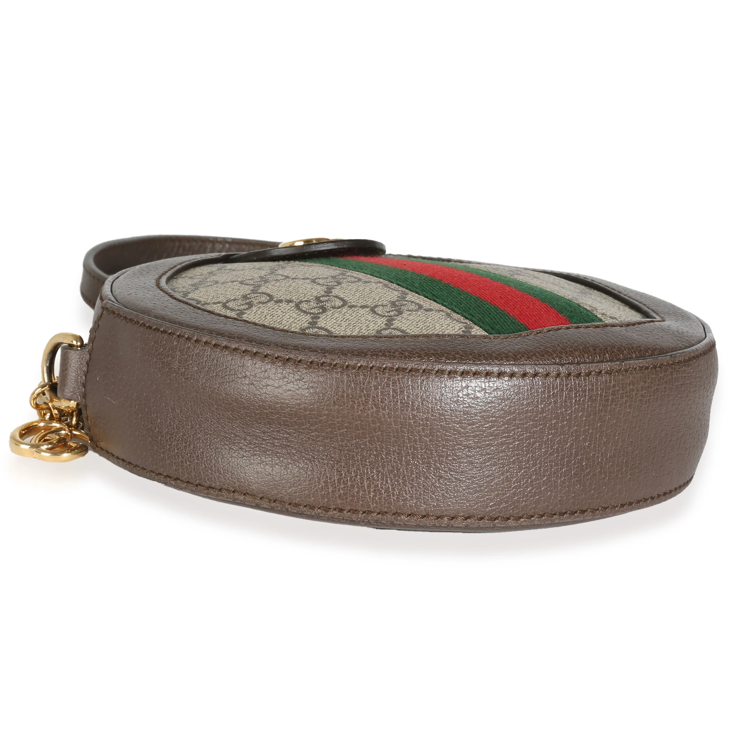 Beige GG Supreme Canvas Mini Ophidia Round Shoulder Bag - Image 6