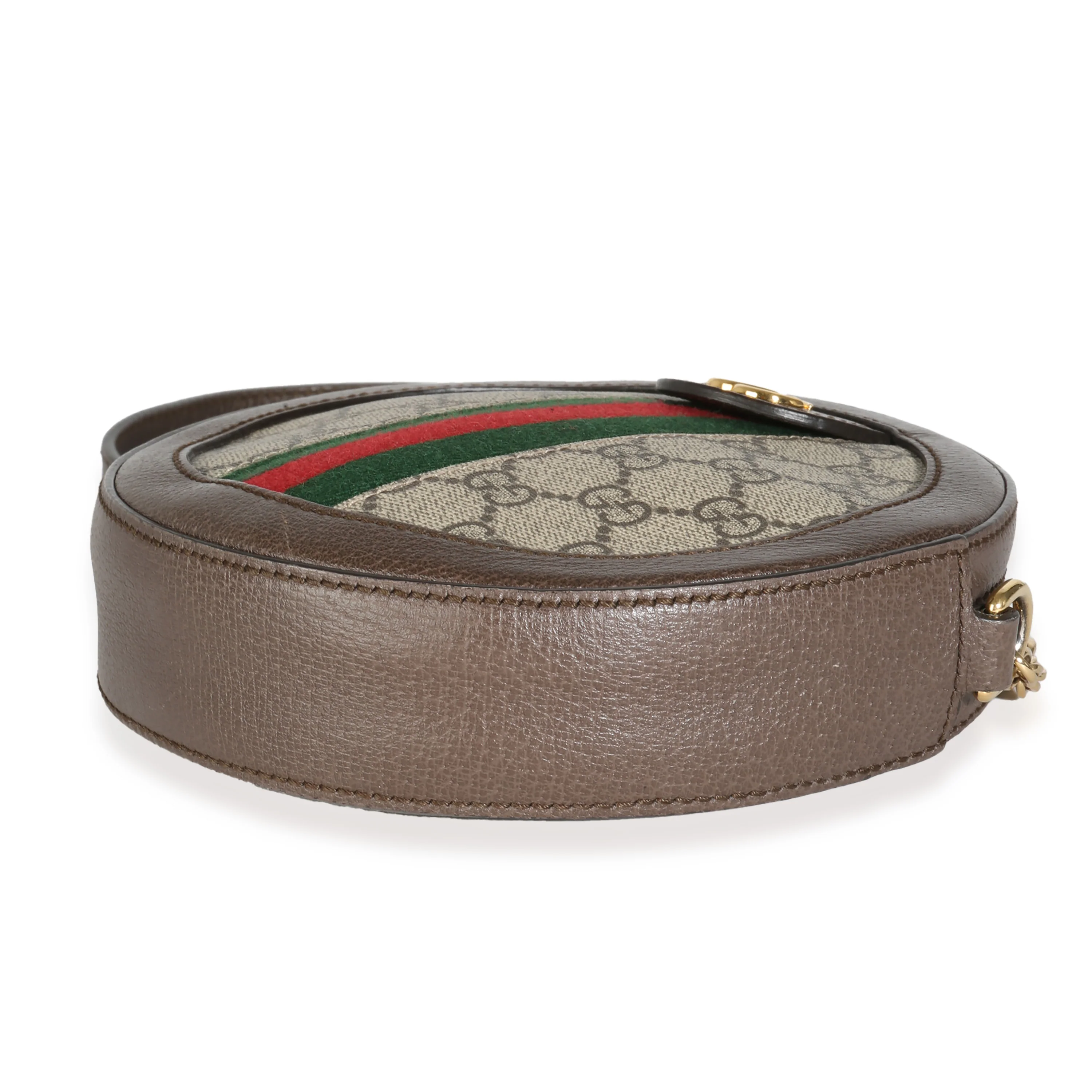 Beige GG Supreme Canvas Mini Ophidia Round Shoulder Bag - Image 7