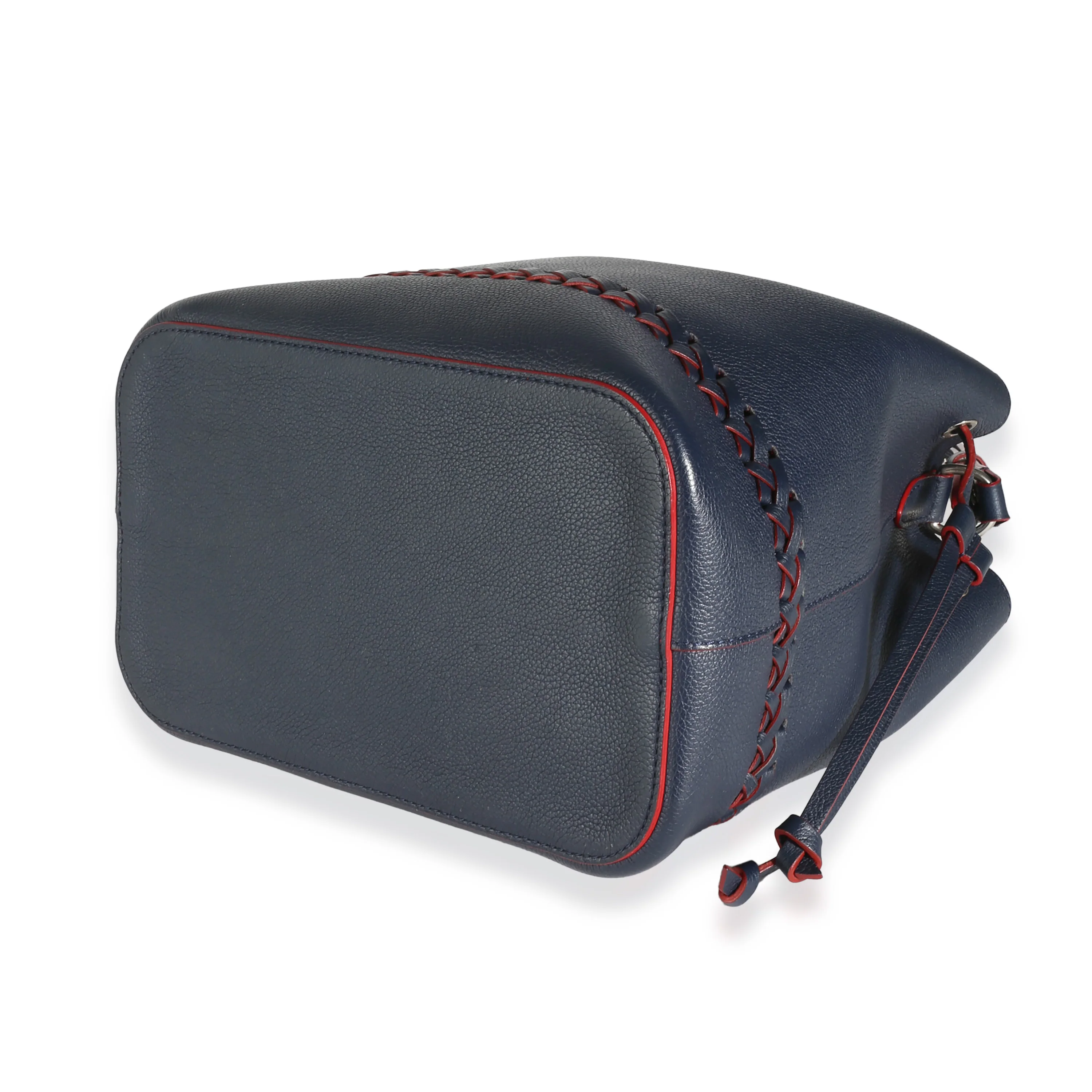 Marine Rouge Taurillon Braided Lockme Bucket Bag - Image 7