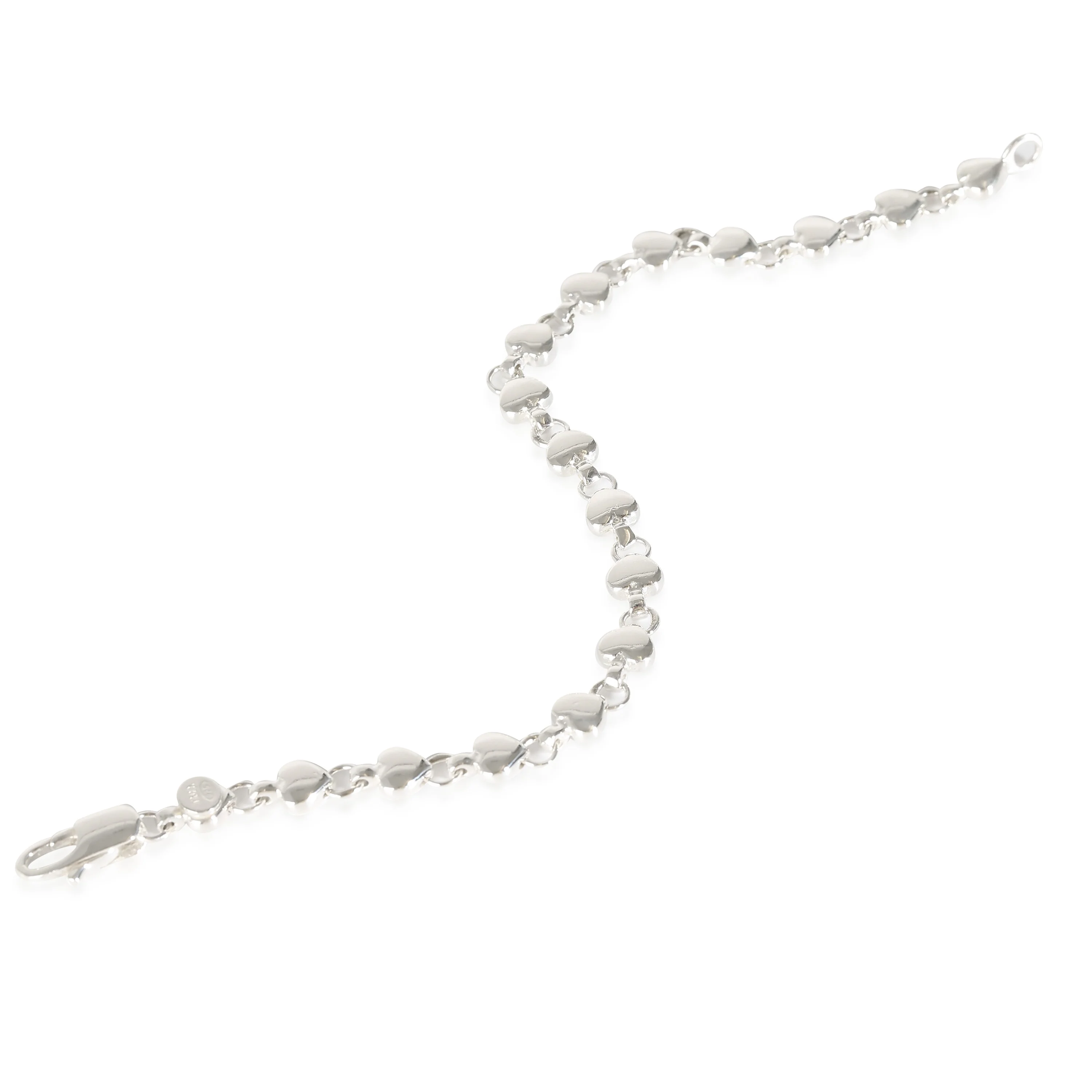 Vintage Heart Link Bracelet in Sterling Silver - Image 2