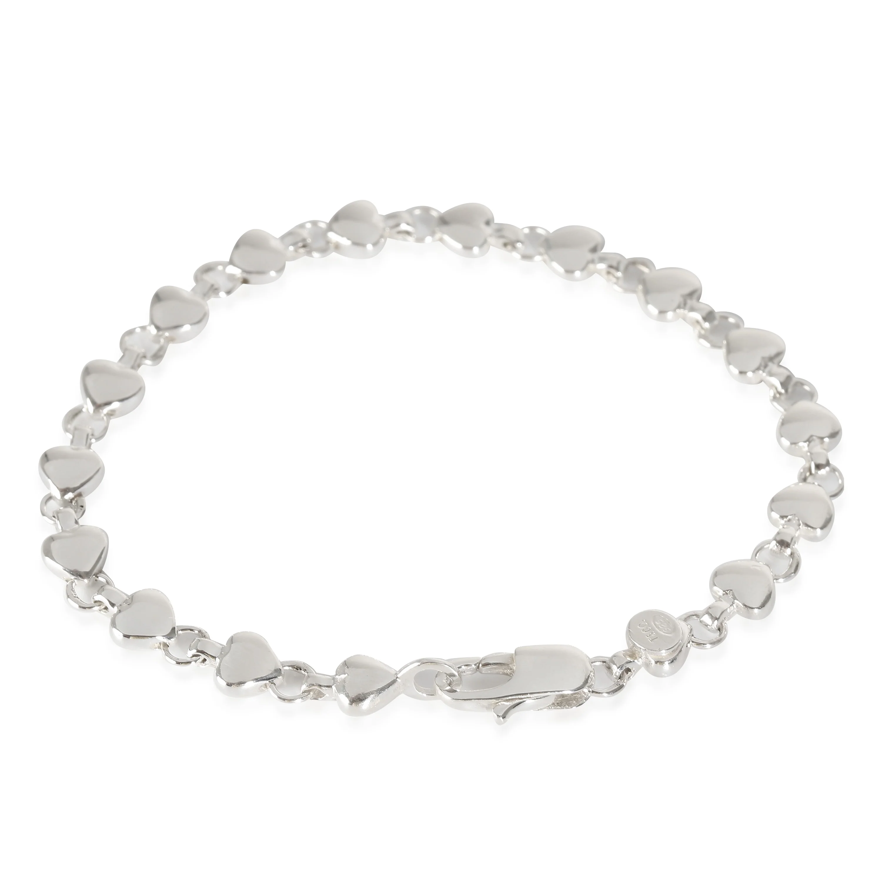 Vintage Heart Link Bracelet in Sterling Silver - Image 3