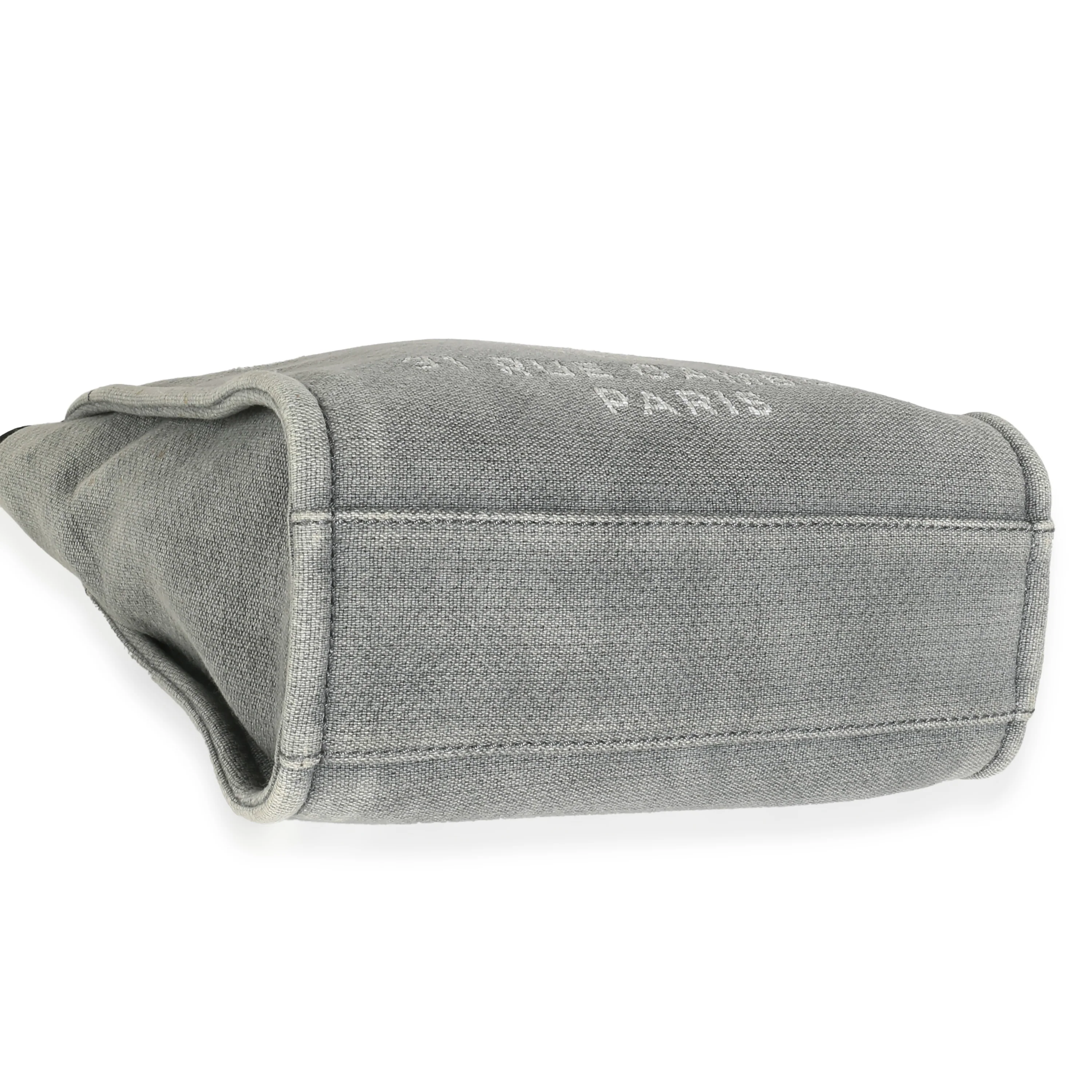 Grey Canvas Small Deauville Tote - Image 6