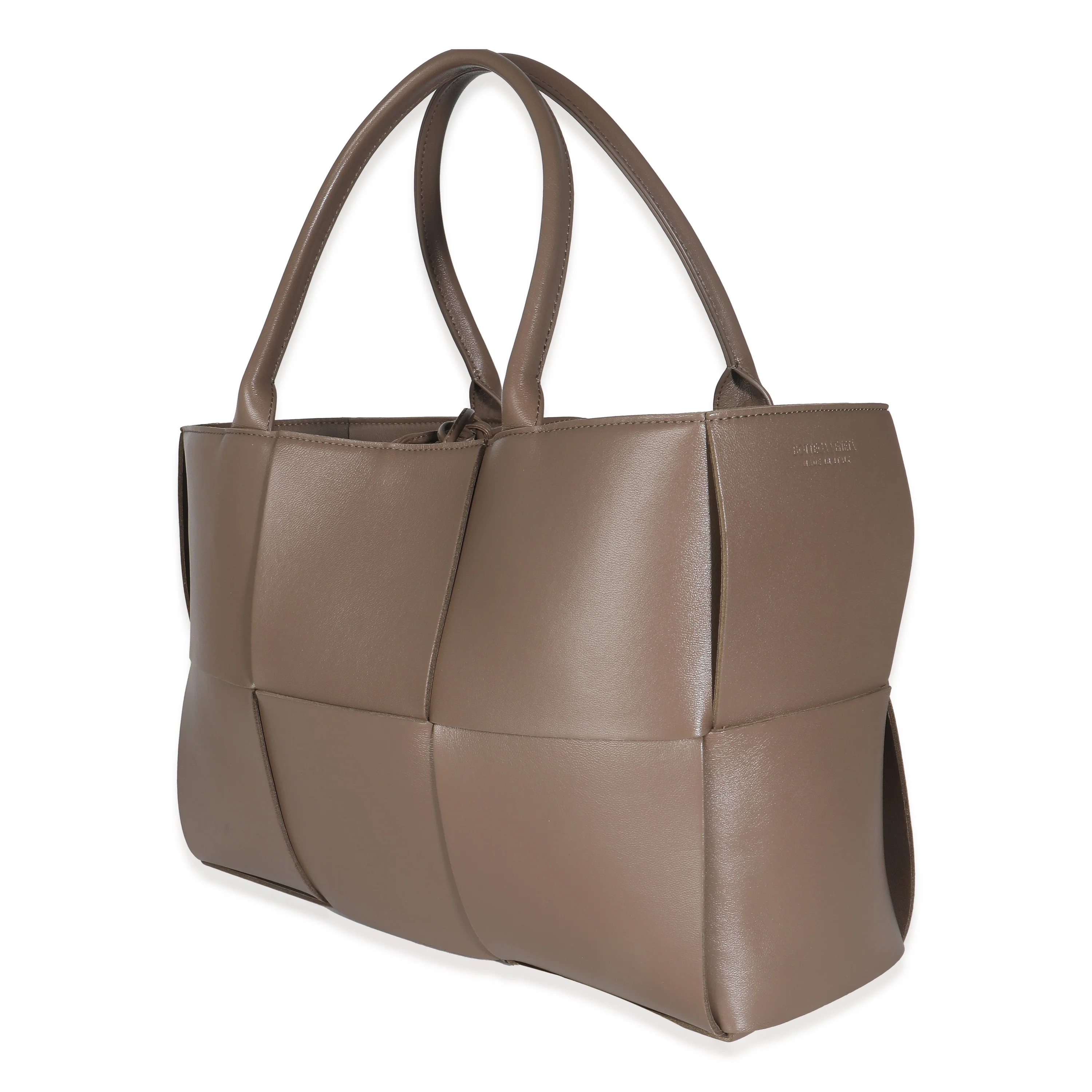Taupe Nappa Intrecciato Arco Tote - Image 2