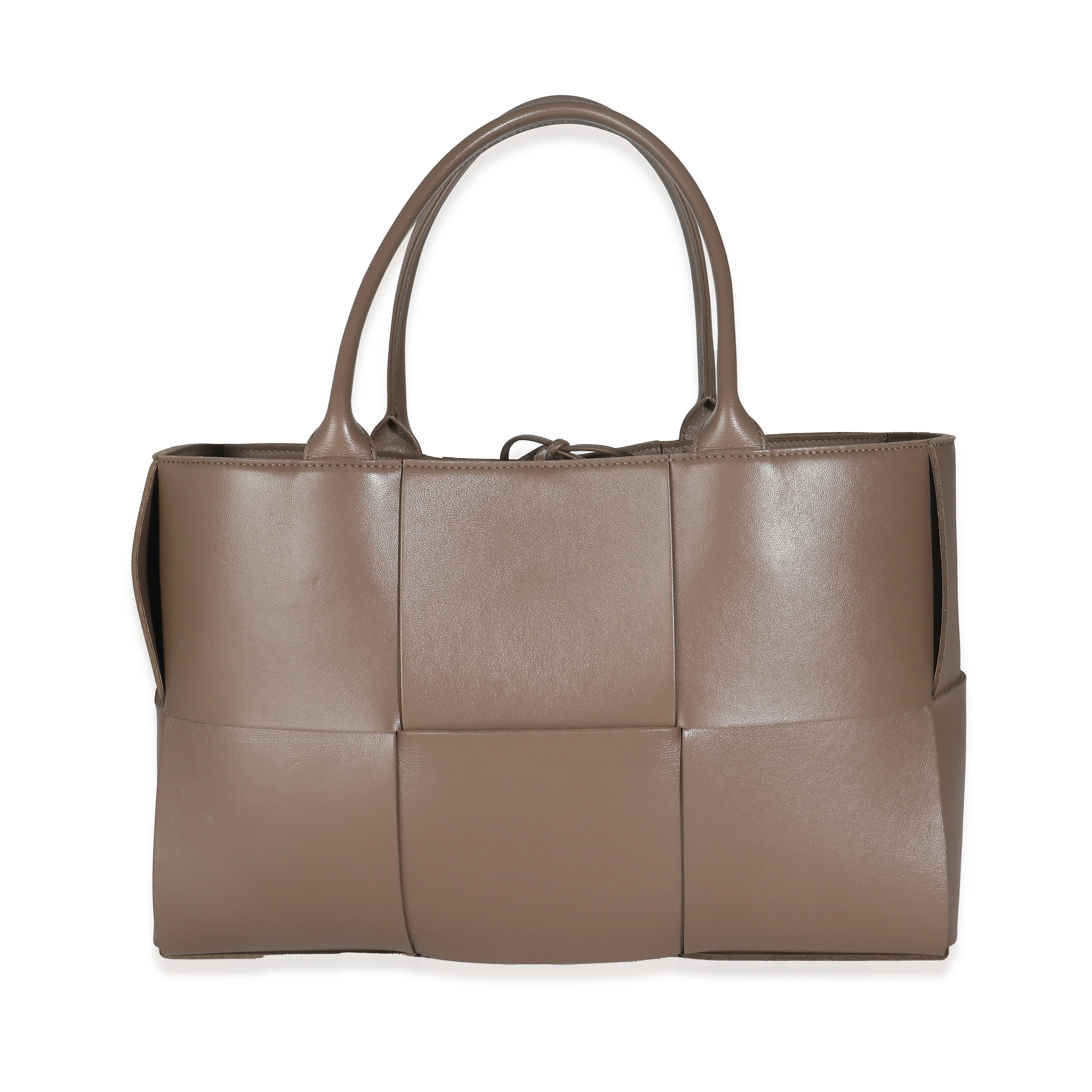 Taupe Nappa Intrecciato Arco Tote - Image 4