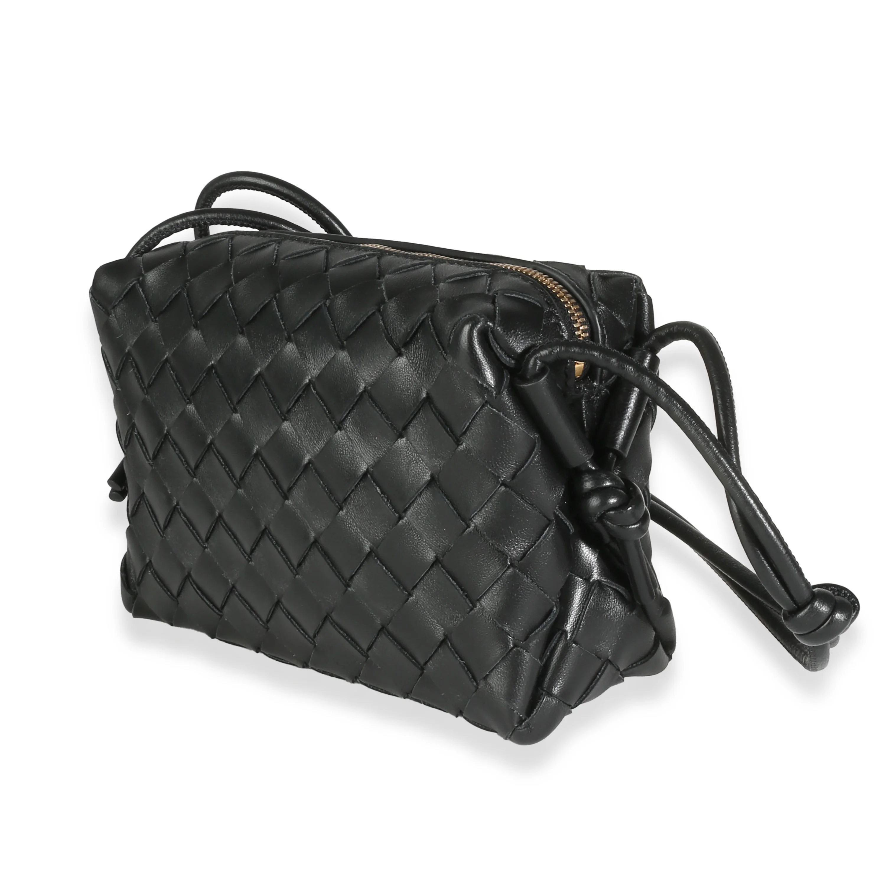 Black Nappa Intrecciato Mini Loop Camera Bag - Image 2
