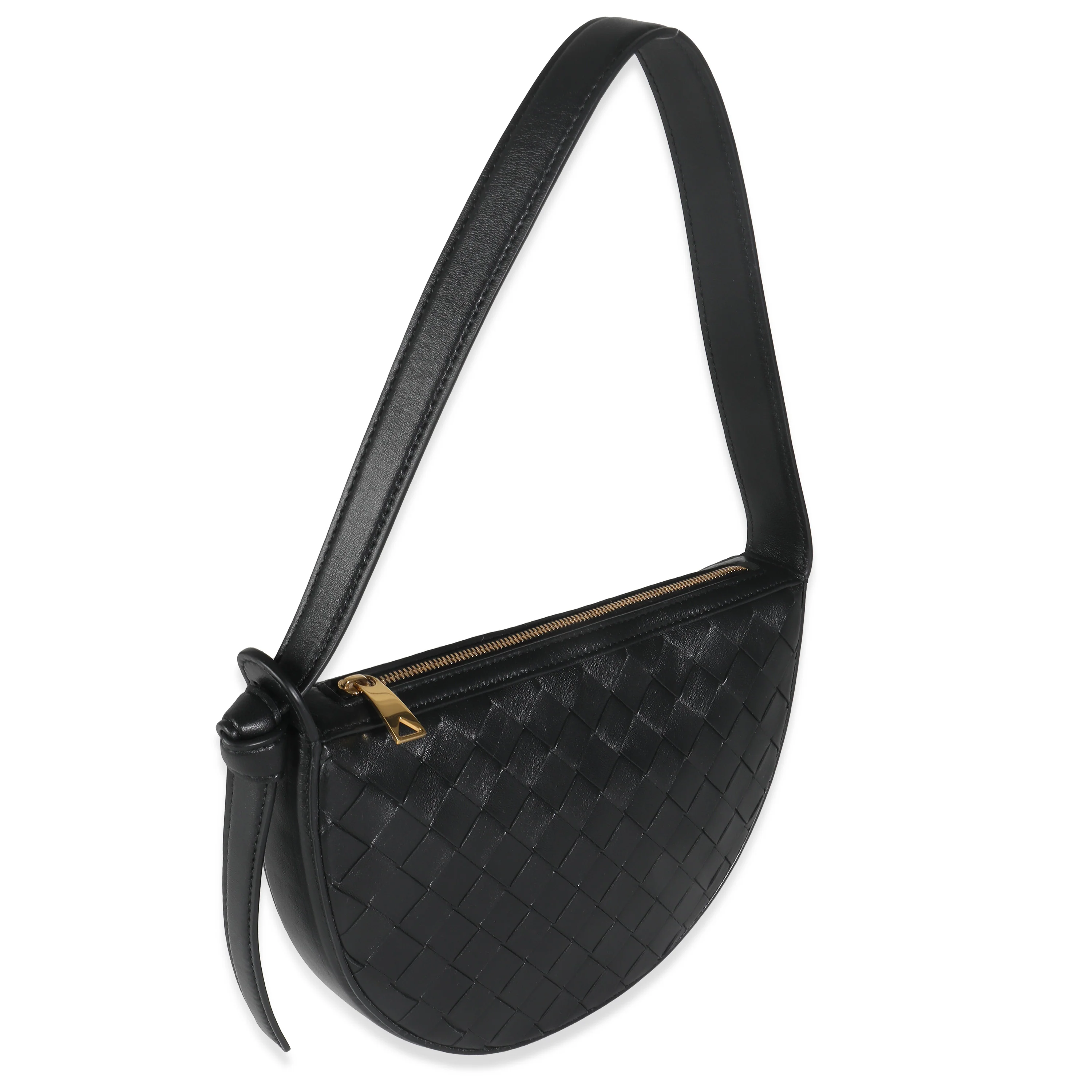 Black Intrecciato Nappa Mini Sunrise Bag - Image 3