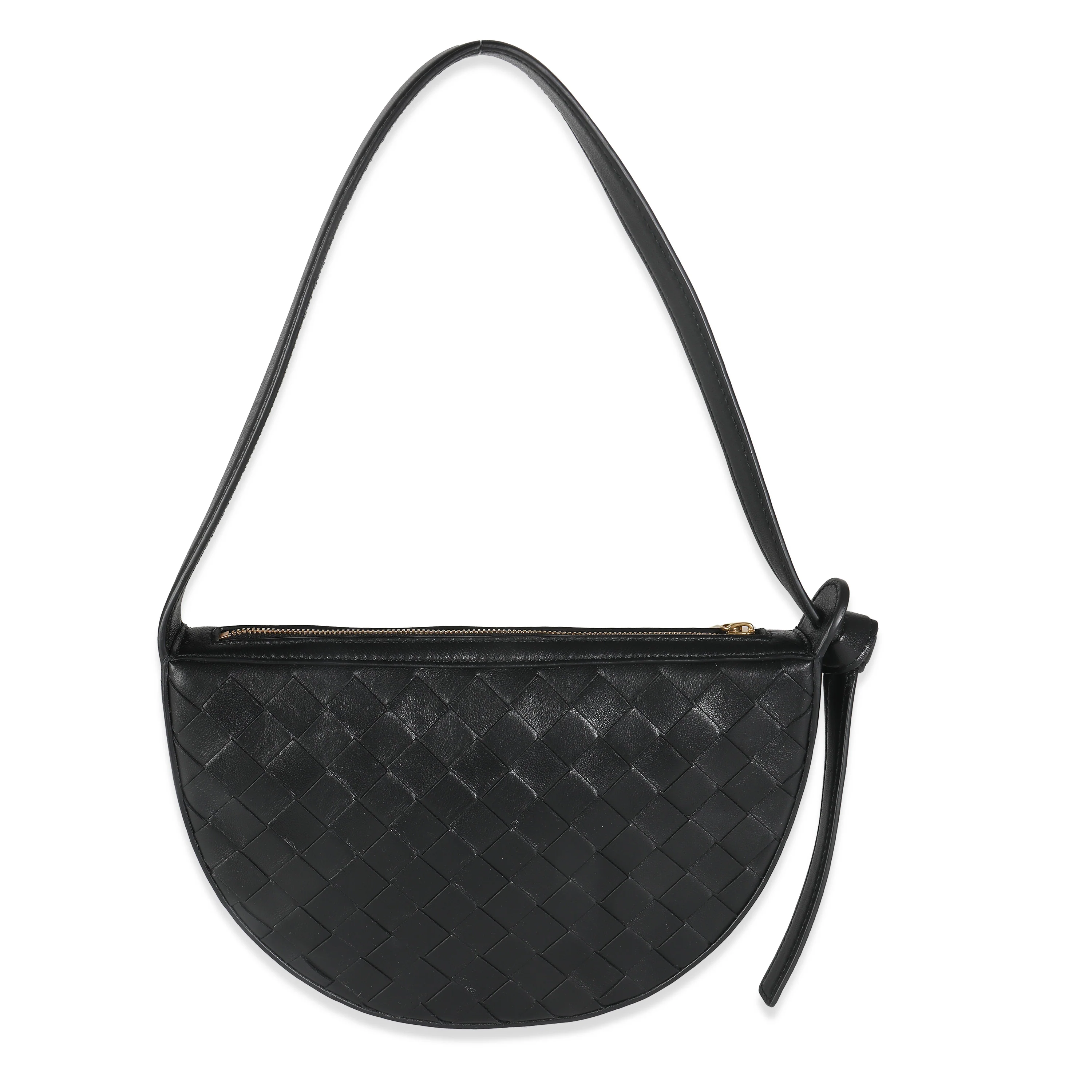 Black Intrecciato Nappa Mini Sunrise Bag - Image 4