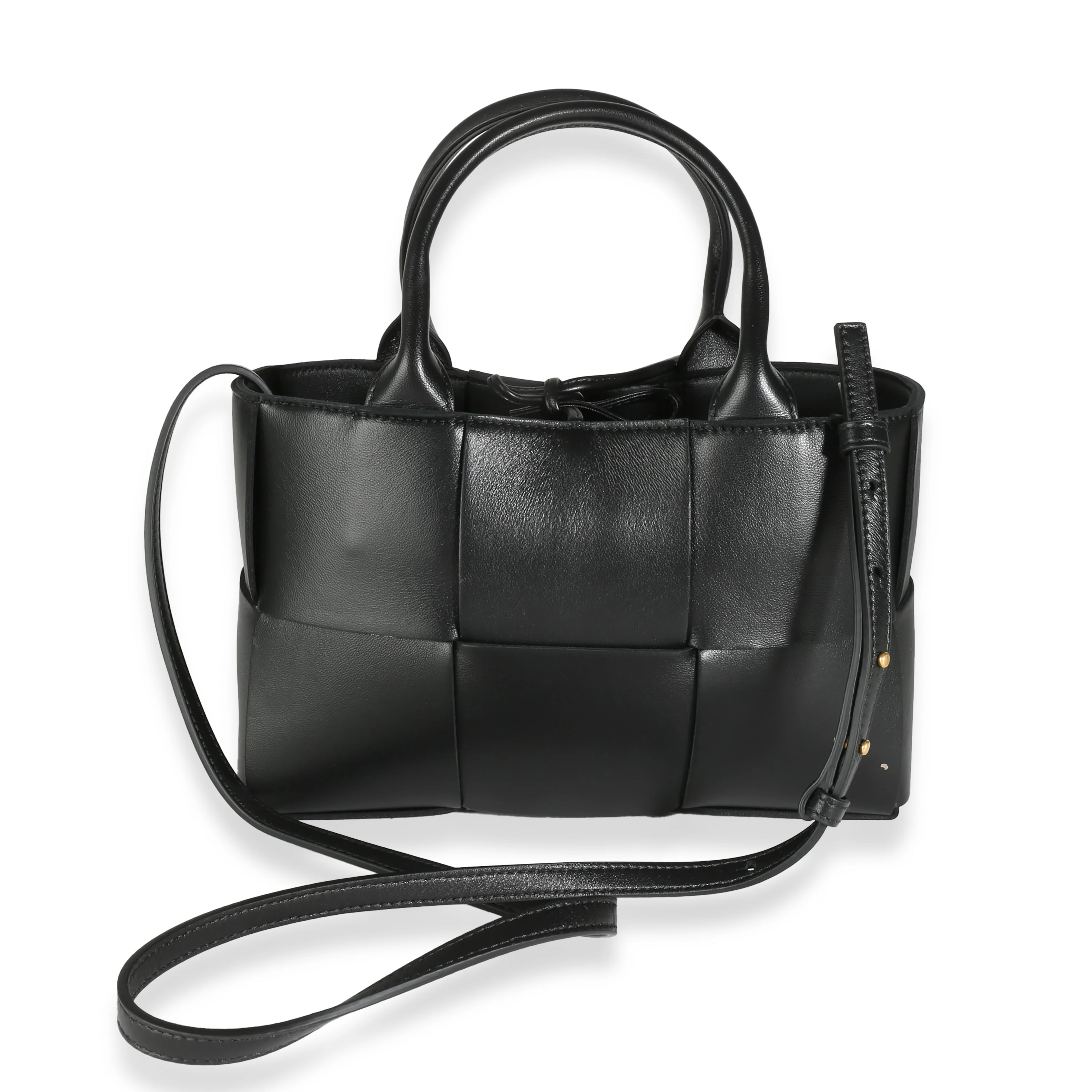 Black Intrecciato Nappa Mini Arco Tote - Image 4