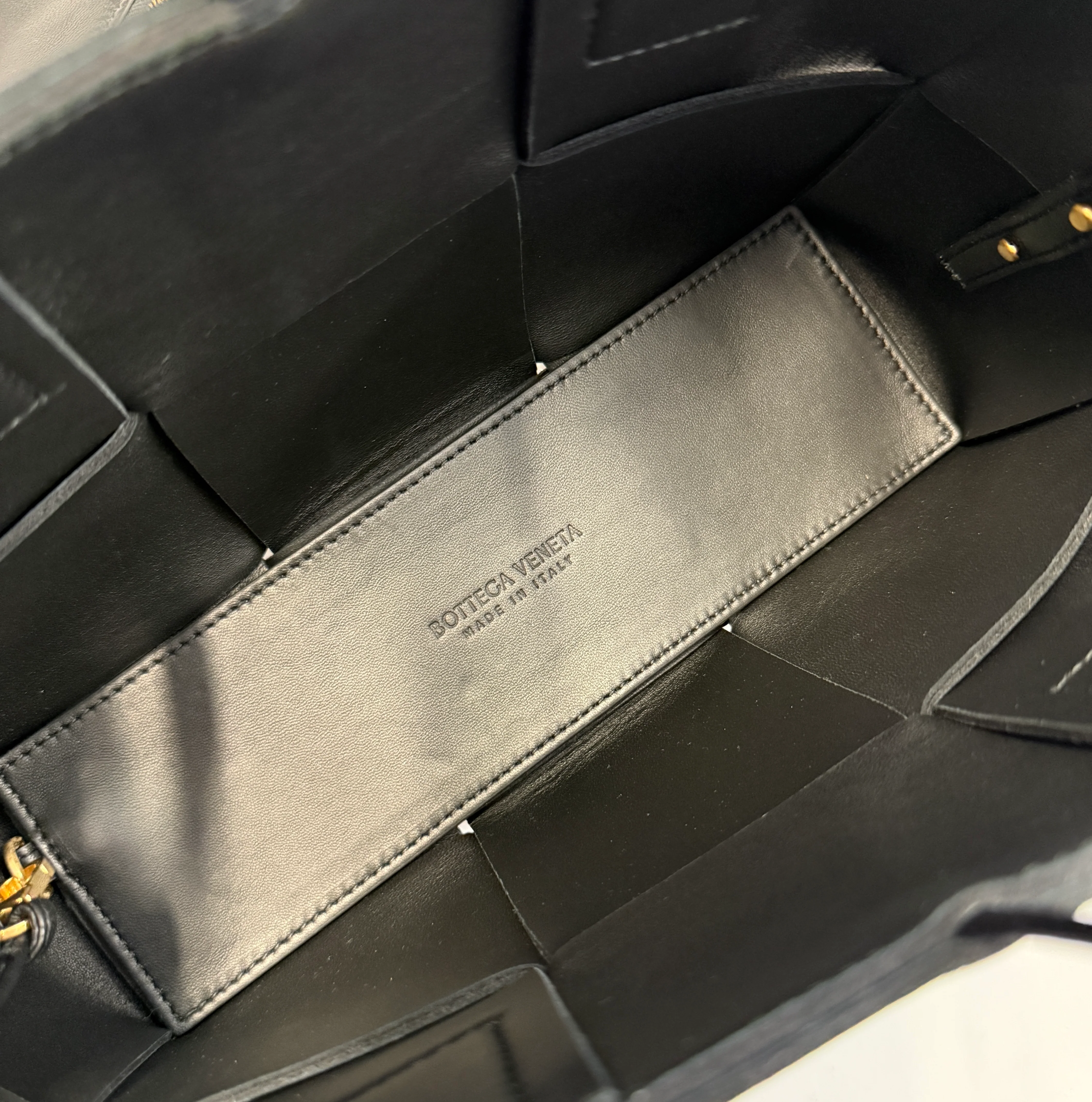 Black Intrecciato Nappa Mini Arco Tote - Image 9