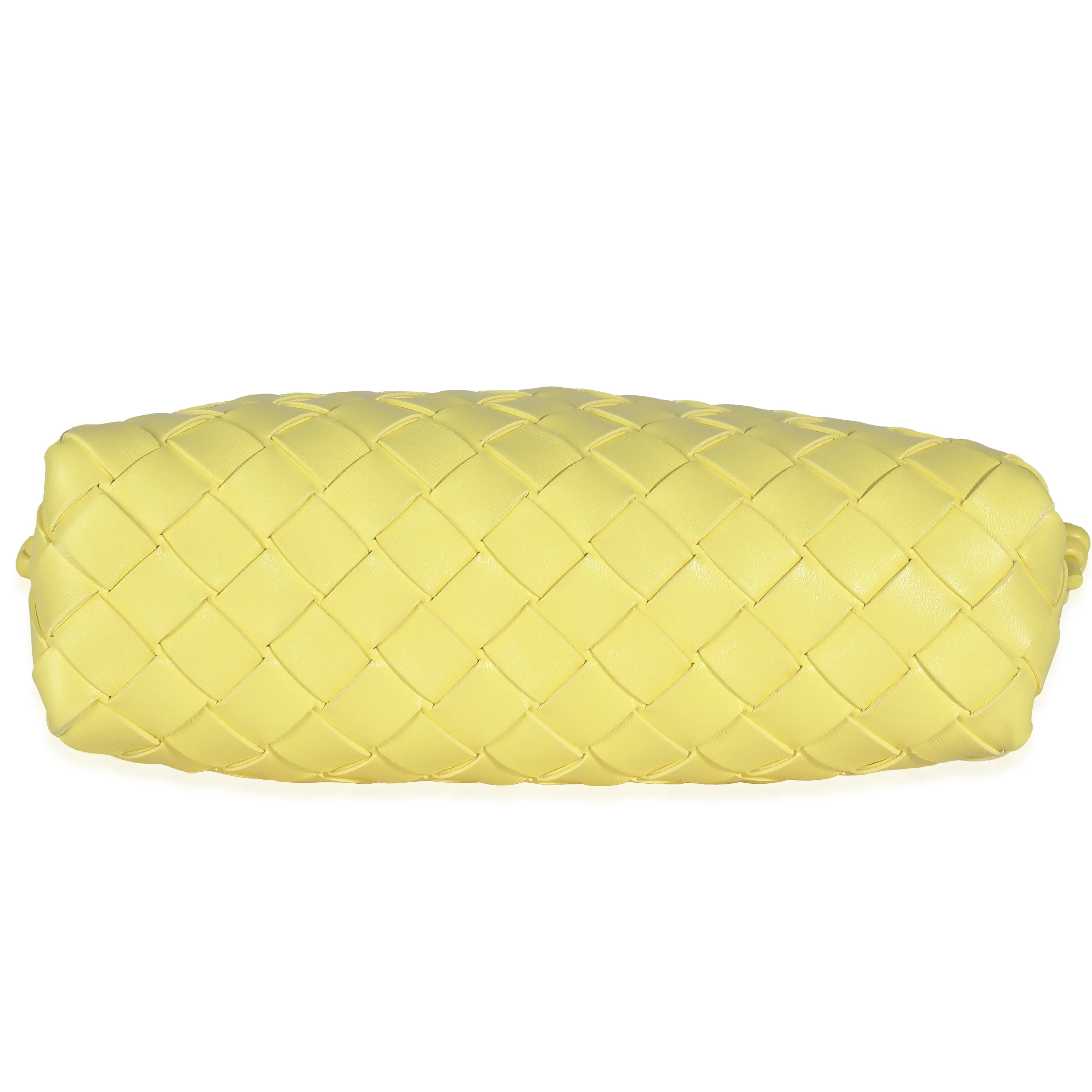 Yellow Nappa Intrecciato East West Loop Camera Bag - Image 3