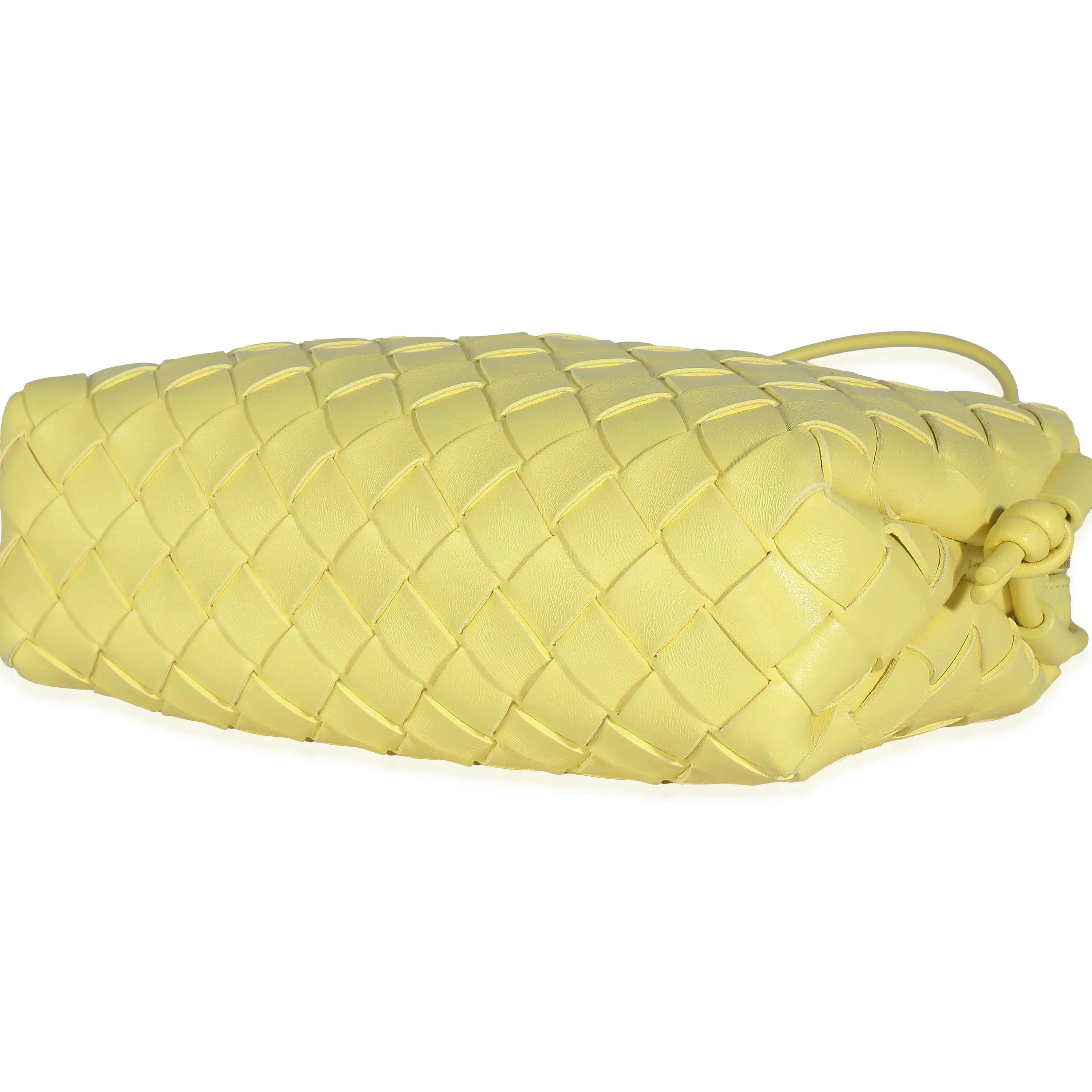 Yellow Nappa Intrecciato East West Loop Camera Bag - Image 4