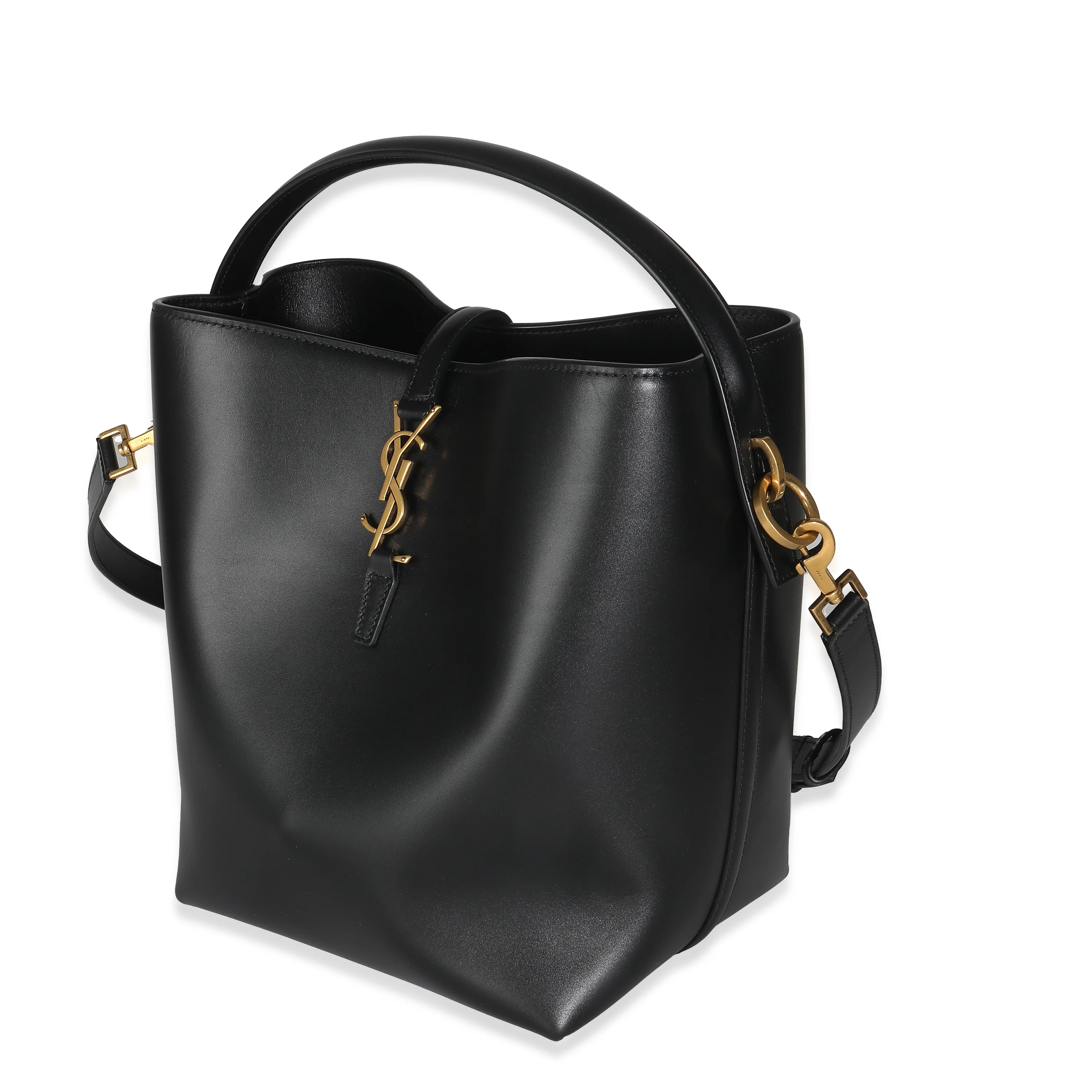 Black Smooth Leather Le 37 Bucket Bag - Image 2