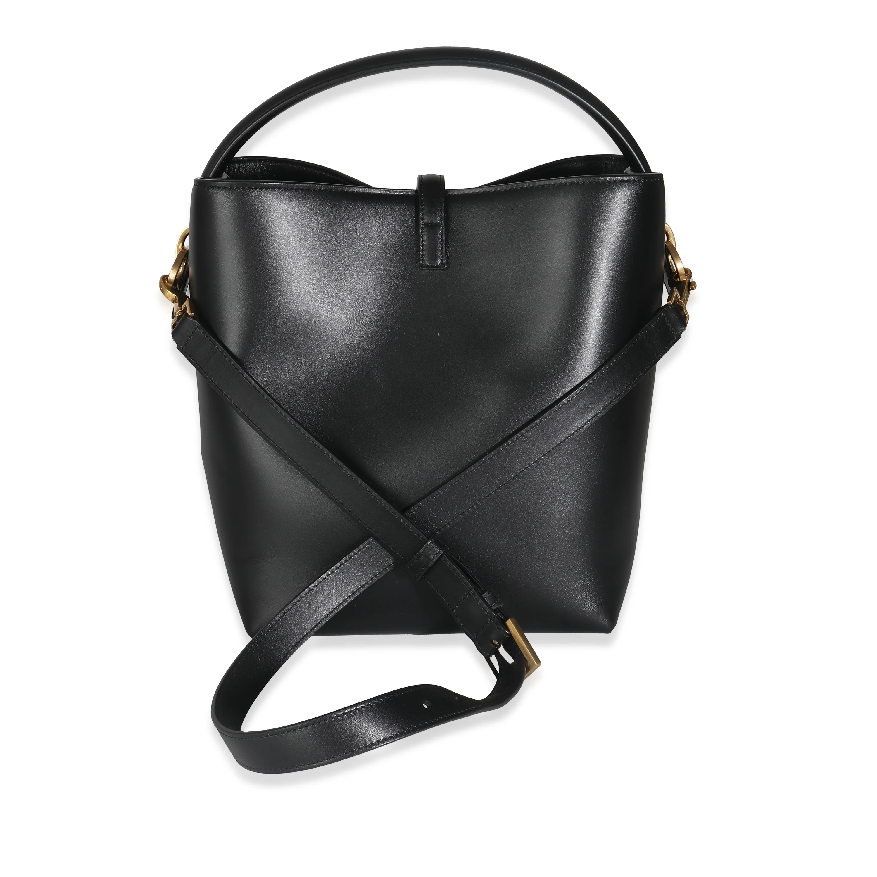 Black Smooth Leather Le 37 Bucket Bag - Image 4