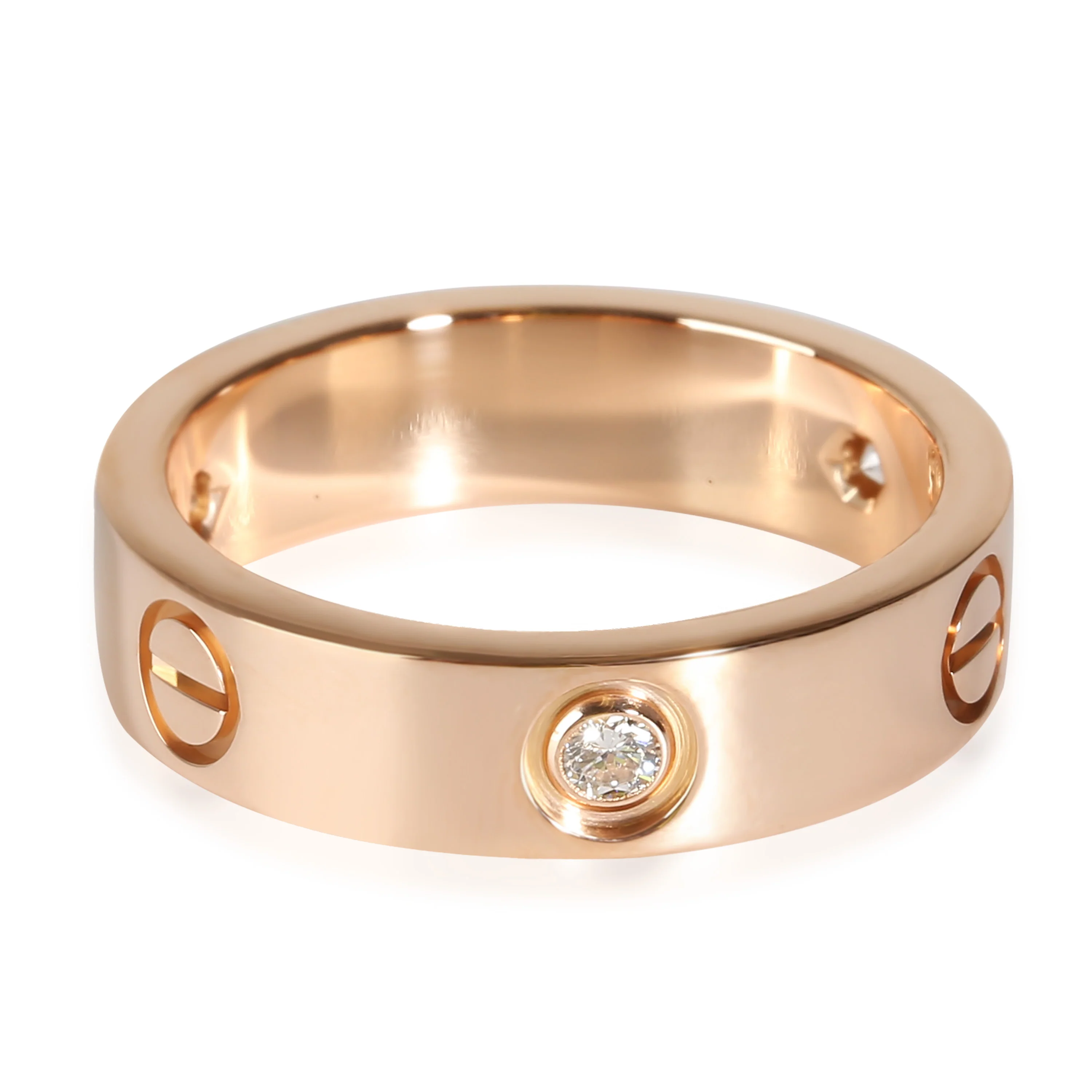 Love Ring, 3 Diamonds (Rose Gold) - Image 3