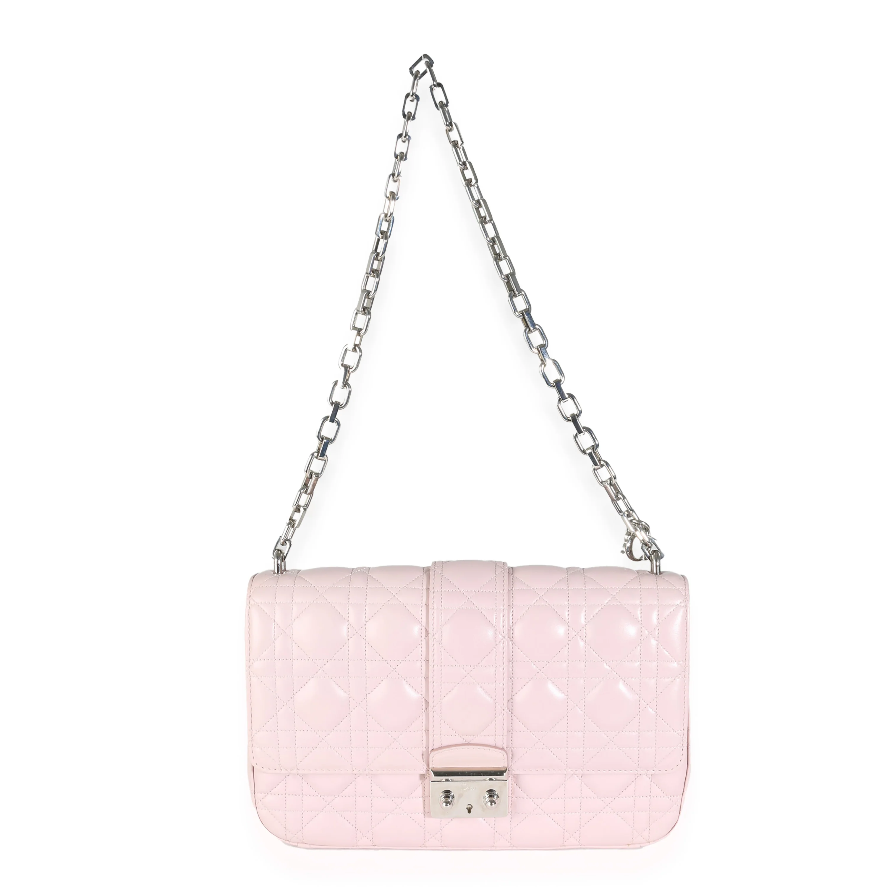 Pink Lambskin Cannage Medium Miss Dior Flap Bag - Image 8