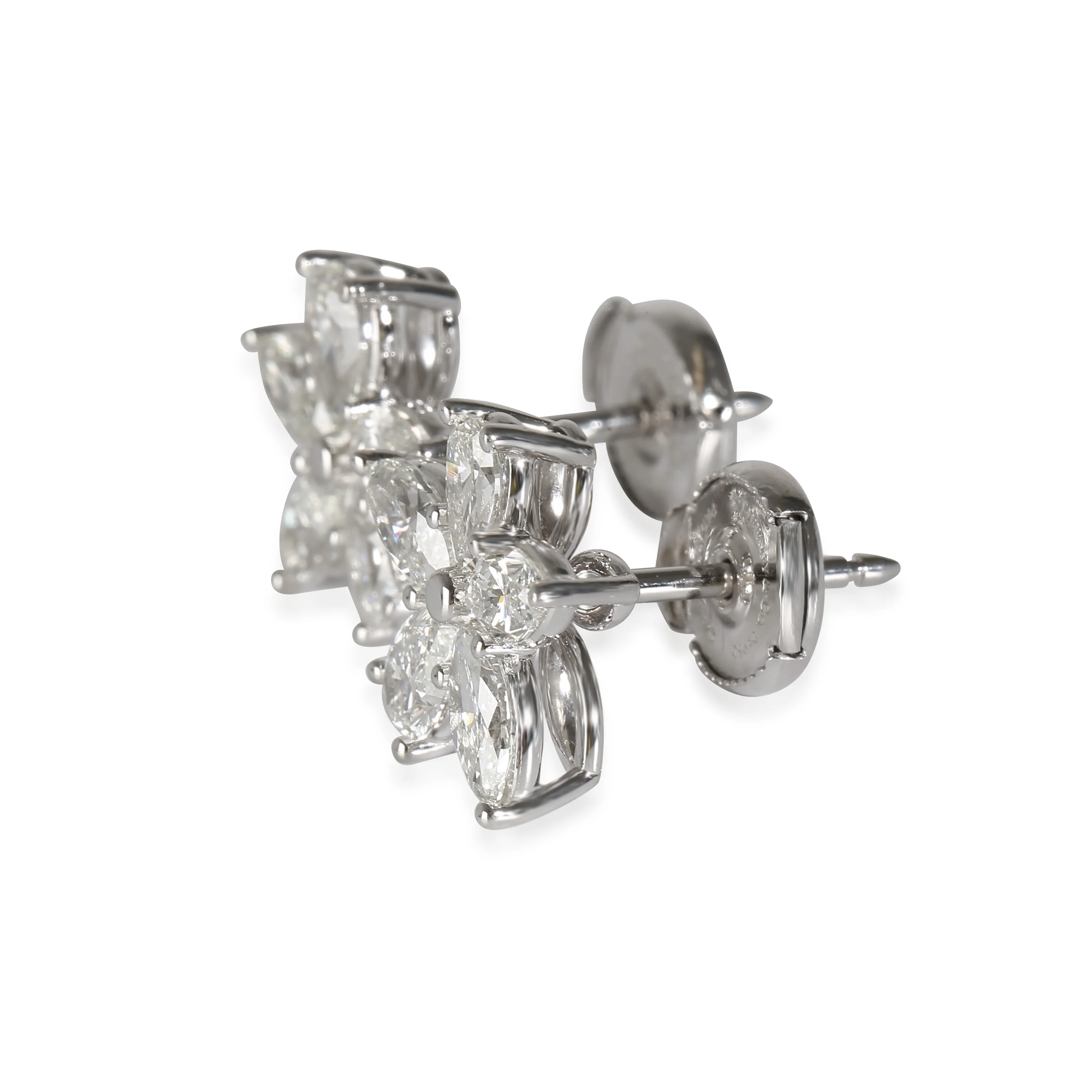 Victoria Earrings in Platinum 1.77 CTW - Image 2