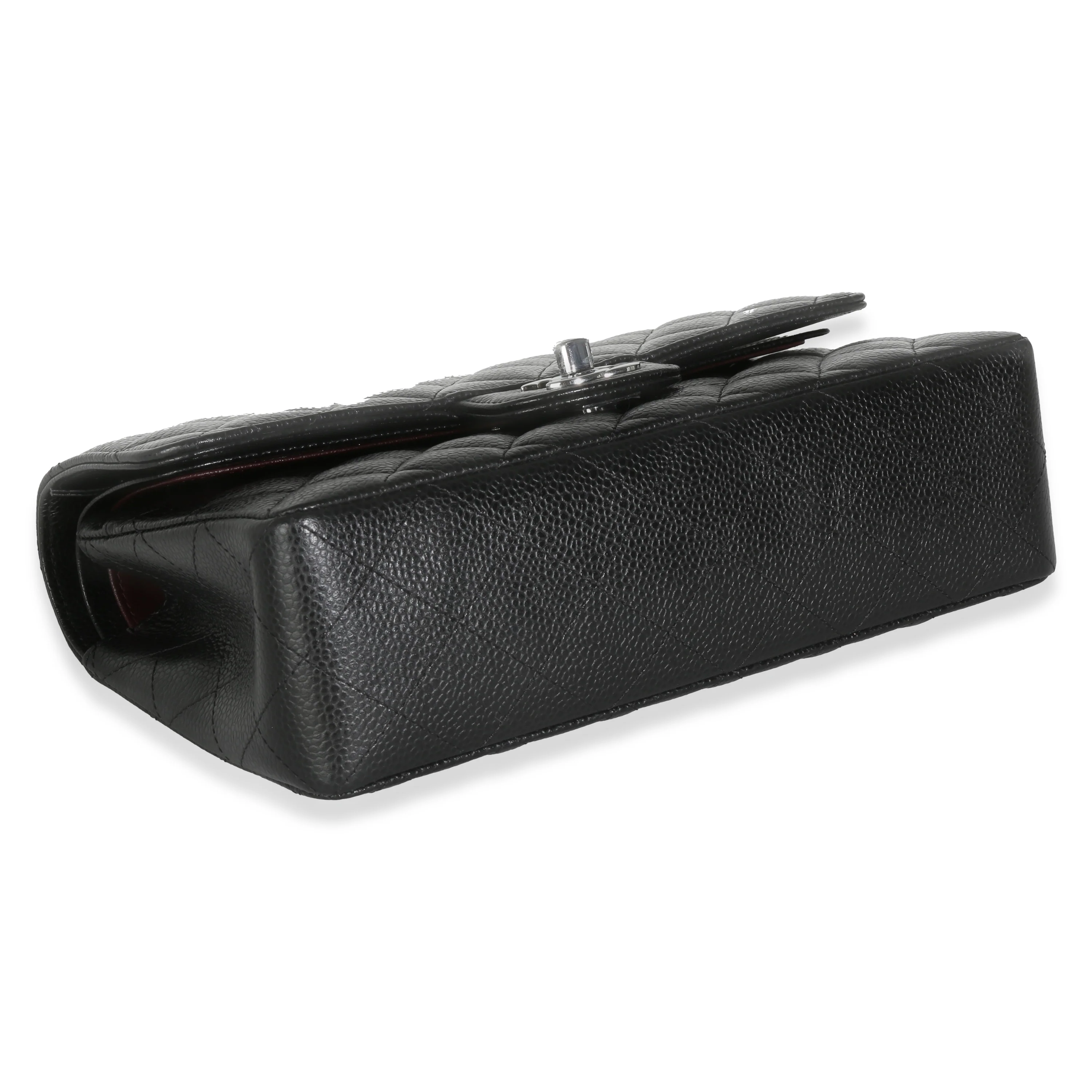 Black Quilted Caviar Small Classic Double Flap Bag - Image 6