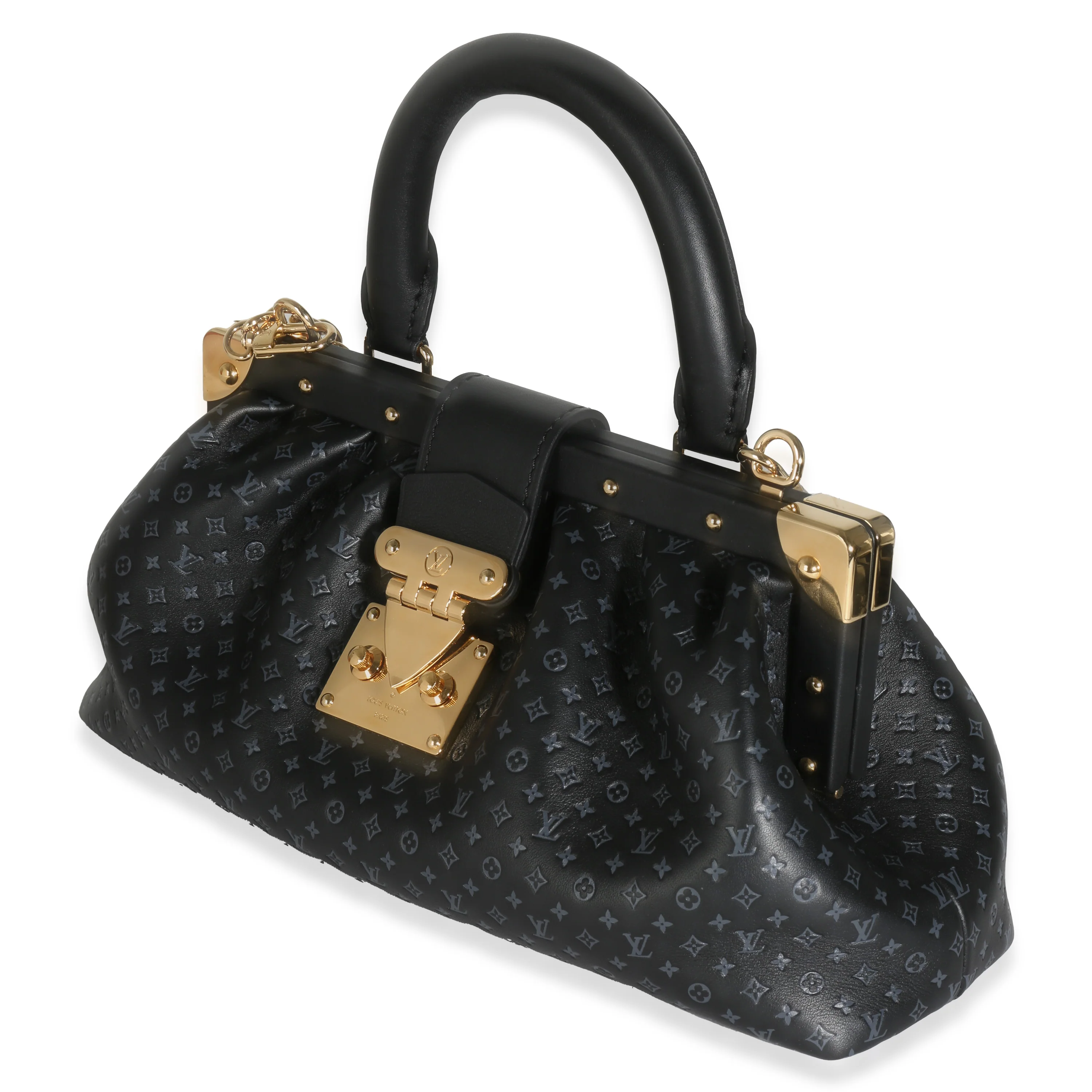 Black Calfskin Nanogram Monogram Clutch - Image 2
