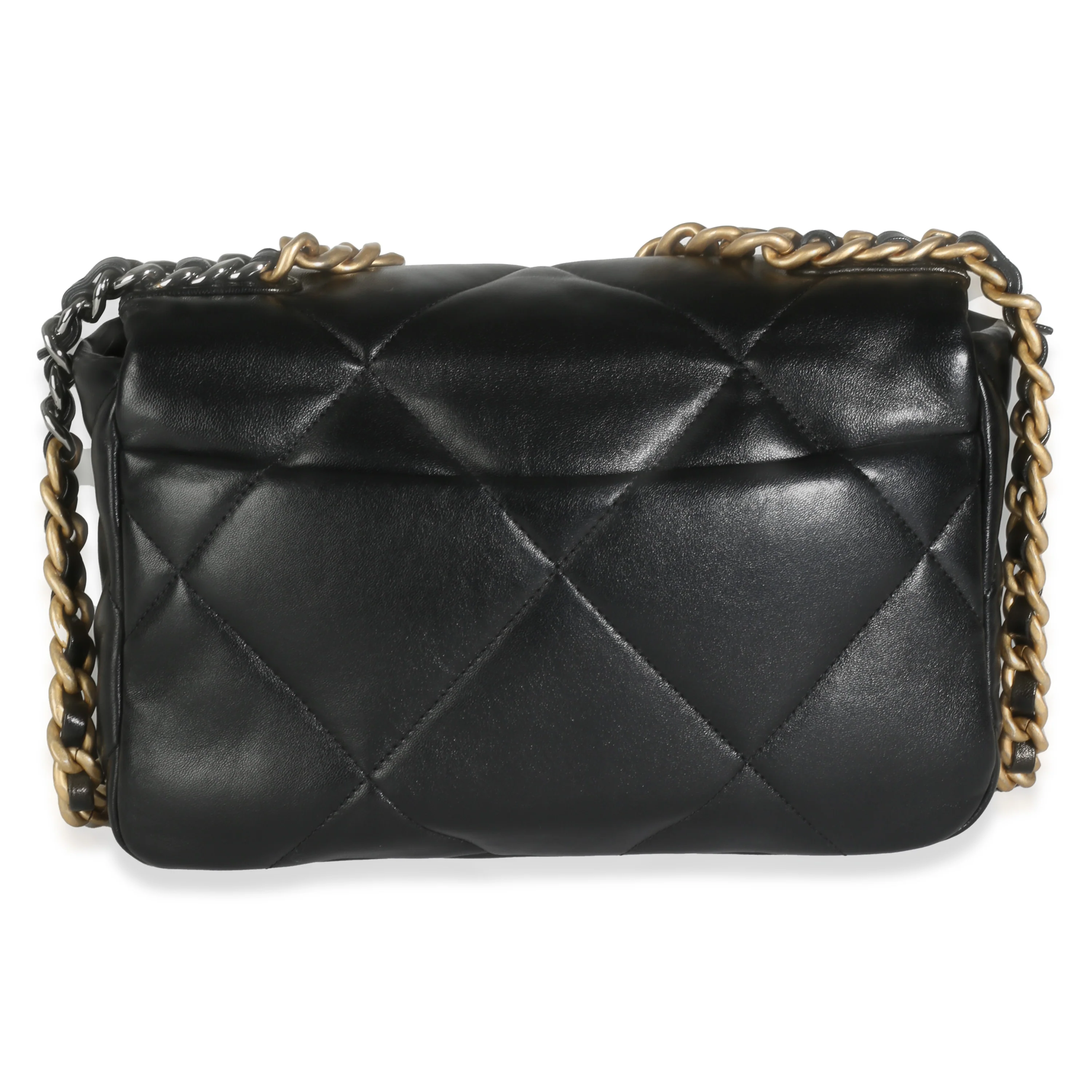 Black Quilted Lambskin Medium Chanel 19 Flap Bag - Image 4