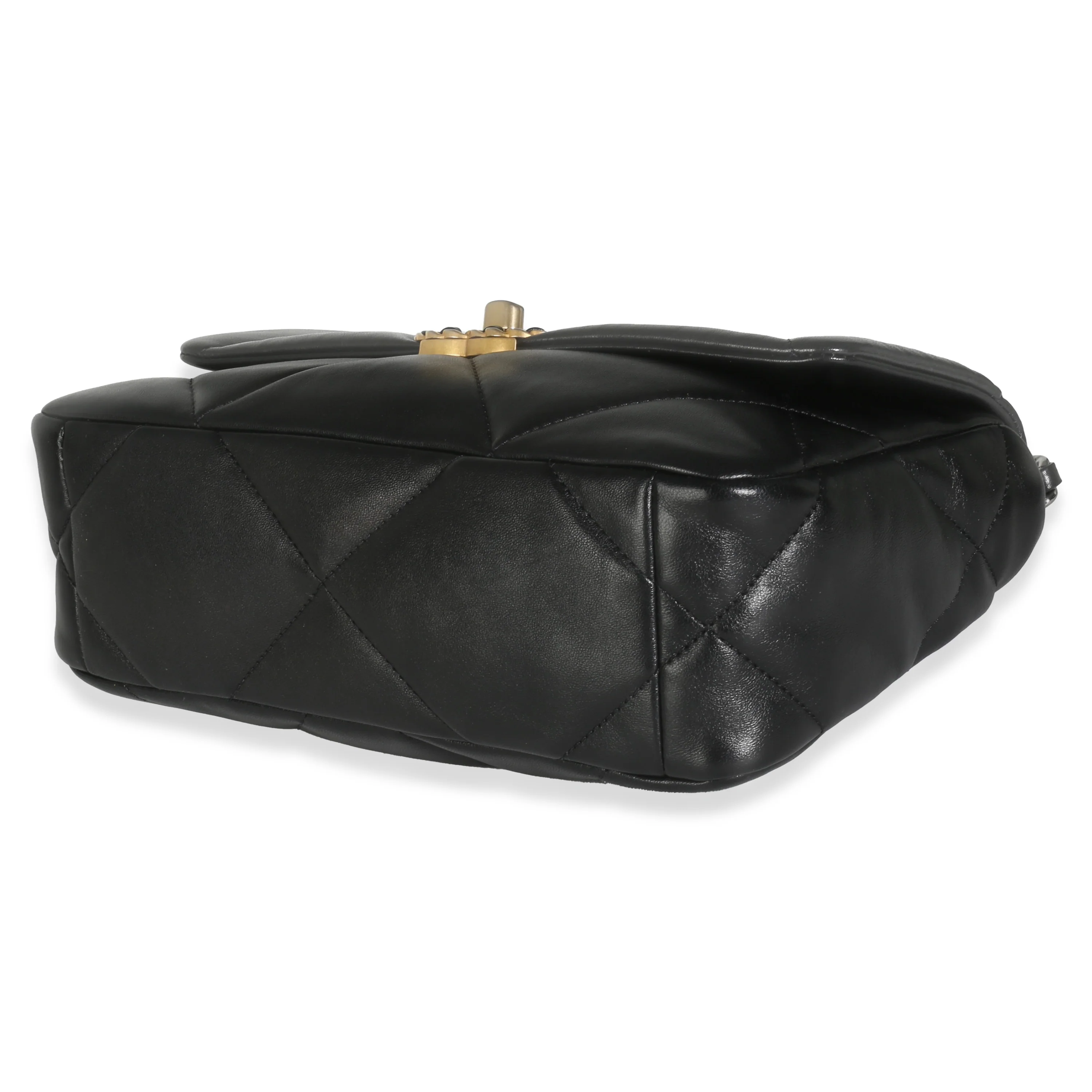 Black Quilted Lambskin Medium Chanel 19 Flap Bag - Image 7