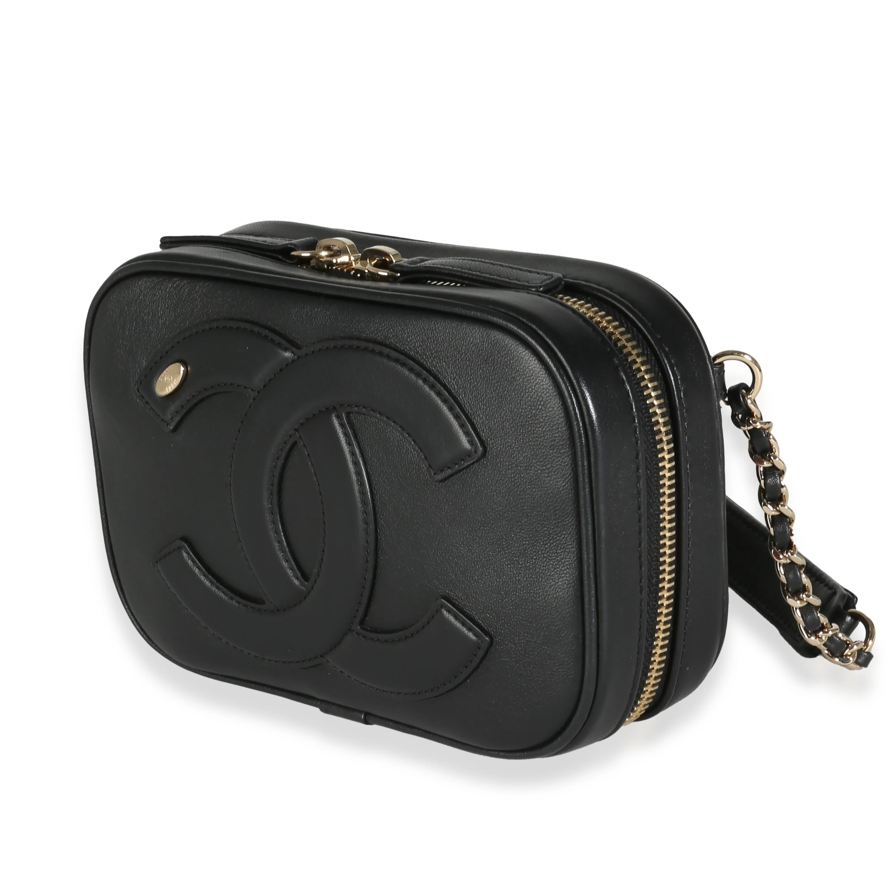 Black Lambskin CC Mania Camera Waist Bag - Image 2