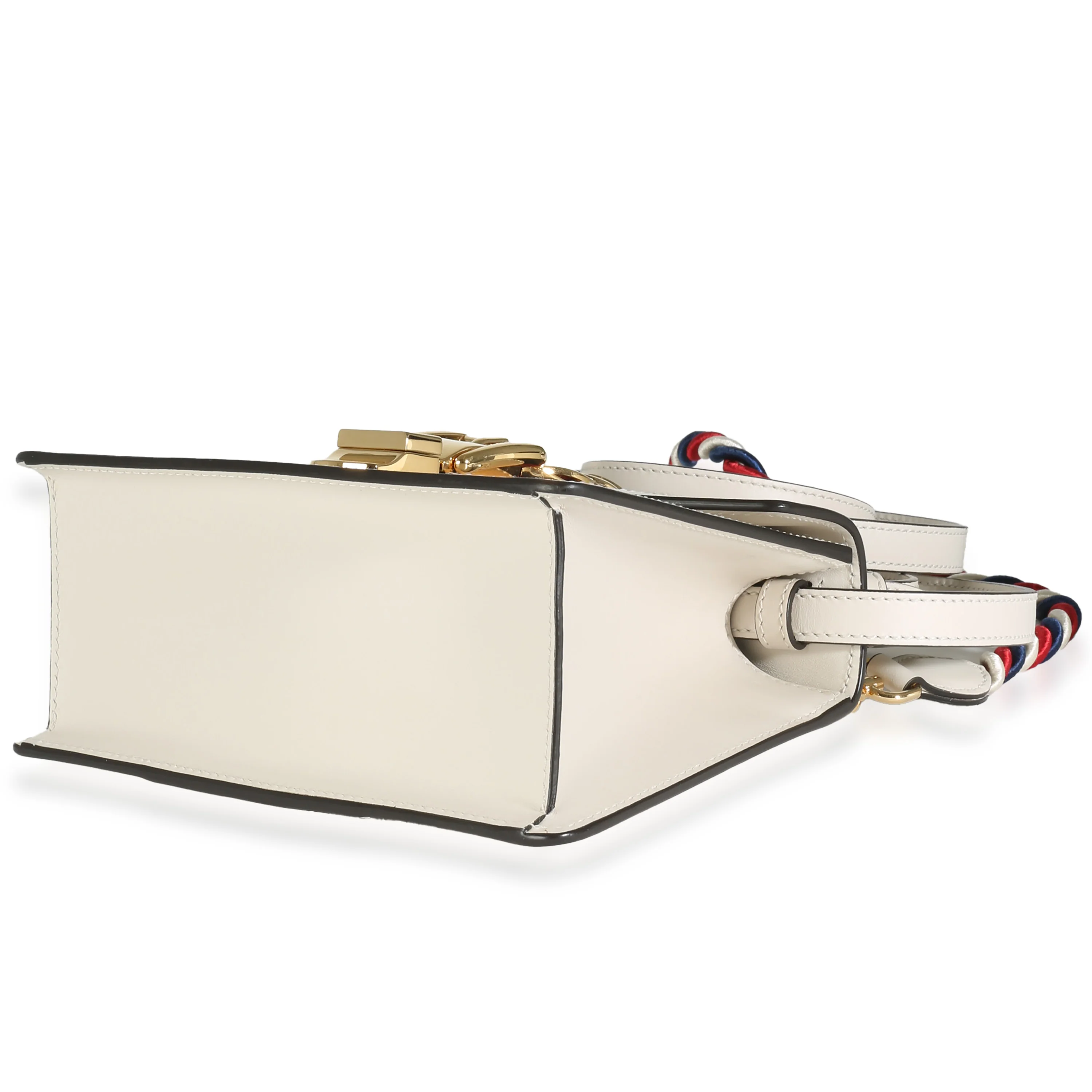 White Calfskin Mini Sylvie Top Handle Bag - Image 5