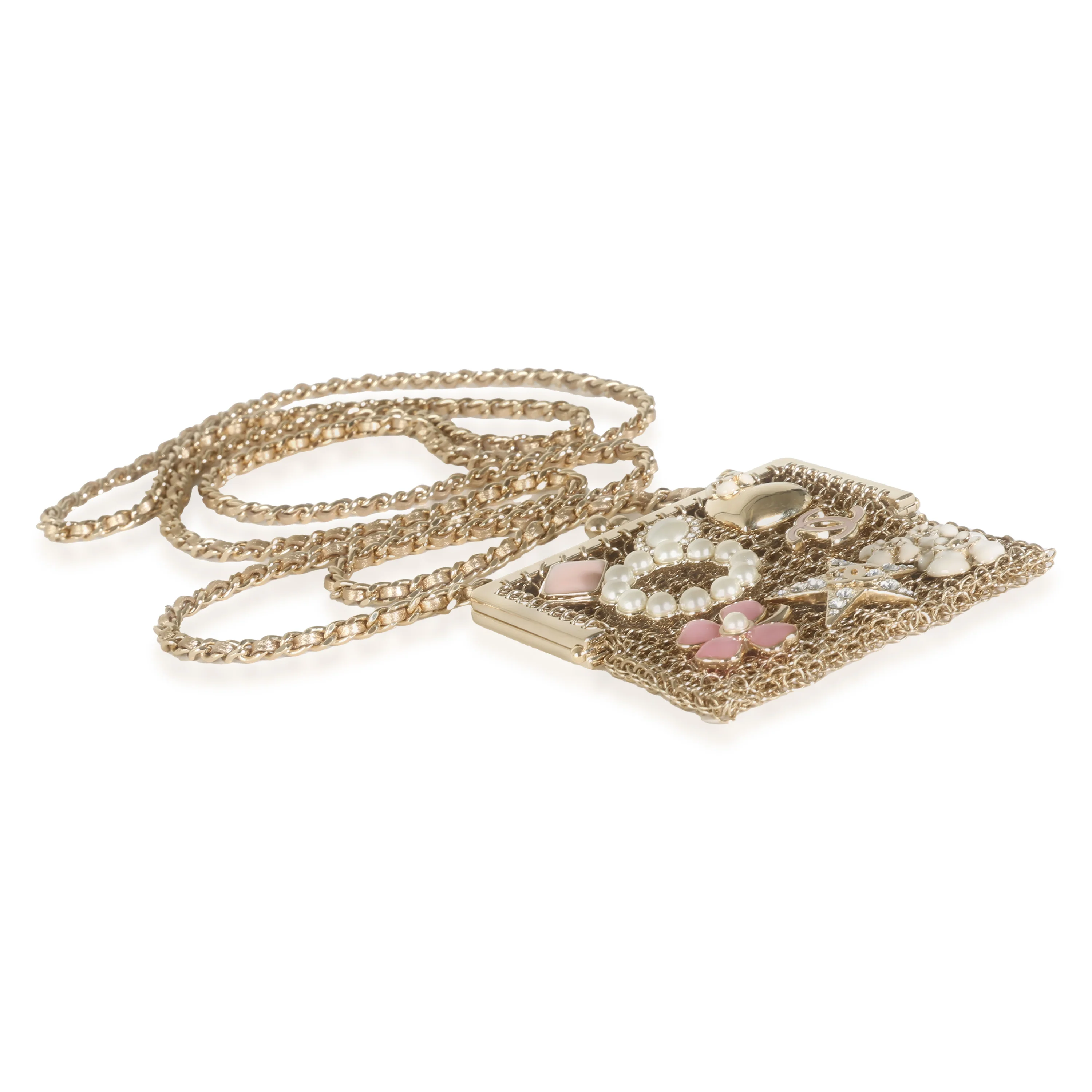 Gold Metal Chain Embellished Mini Frame Pouch - Image 7