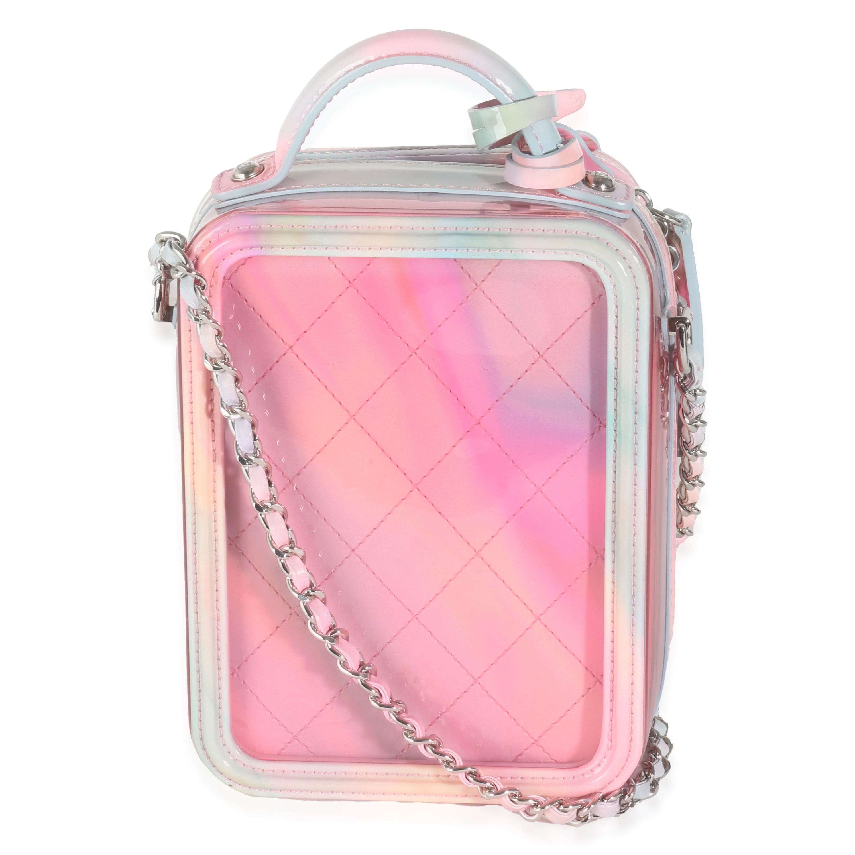 Pink PVC Patent CC North South Filigree Vanity Case - Image 4