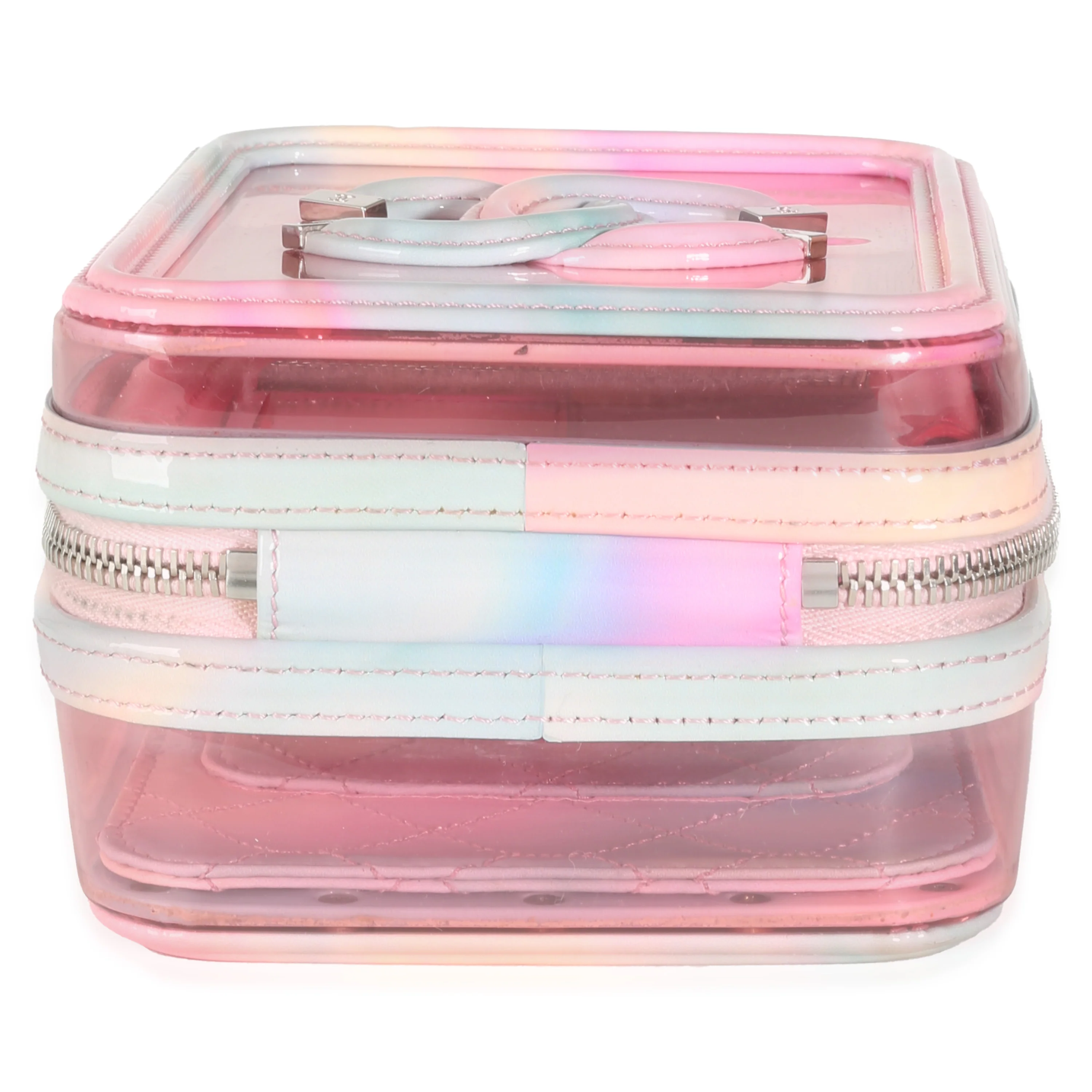 Pink PVC Patent CC North South Filigree Vanity Case - Image 5