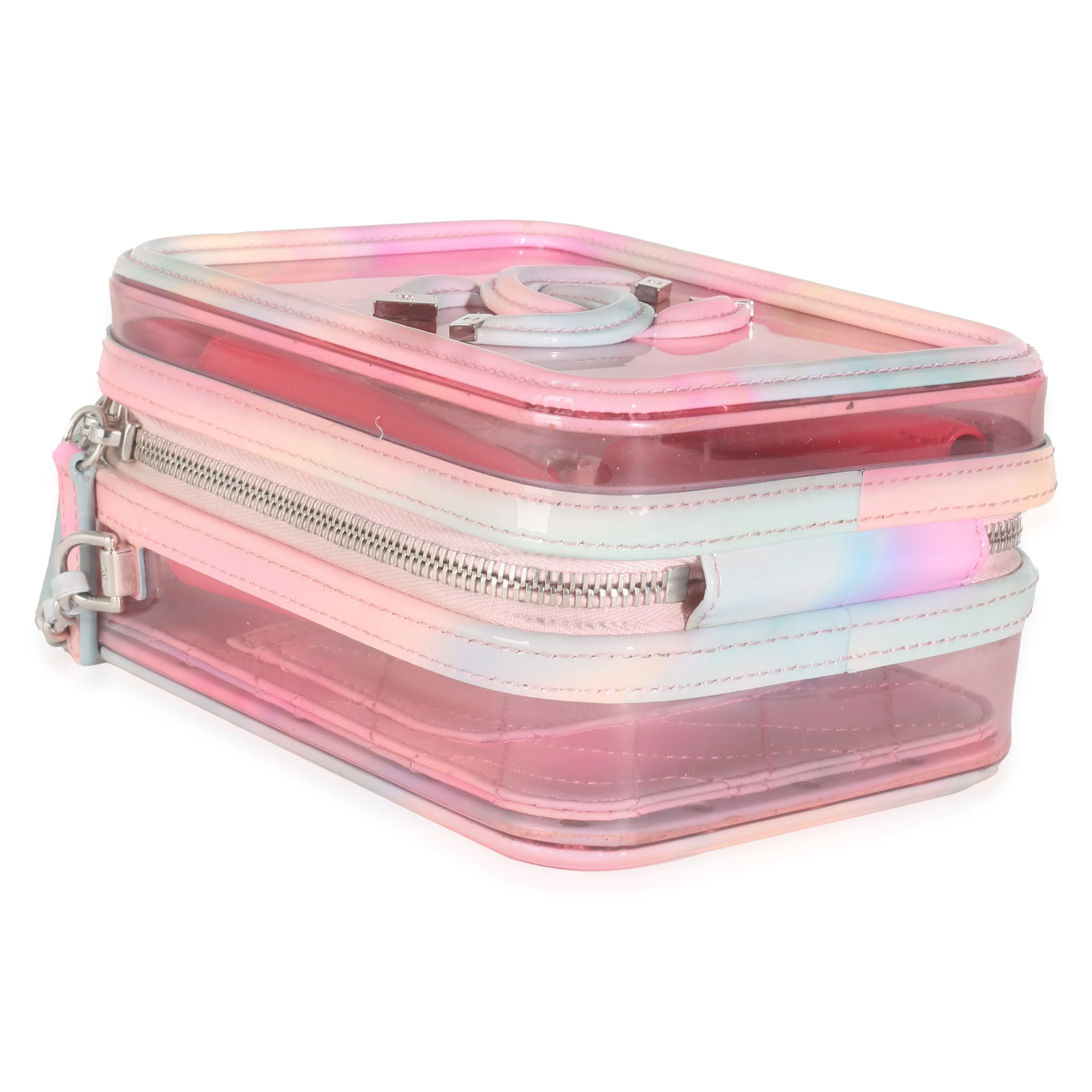 Pink PVC Patent CC North South Filigree Vanity Case - Image 6