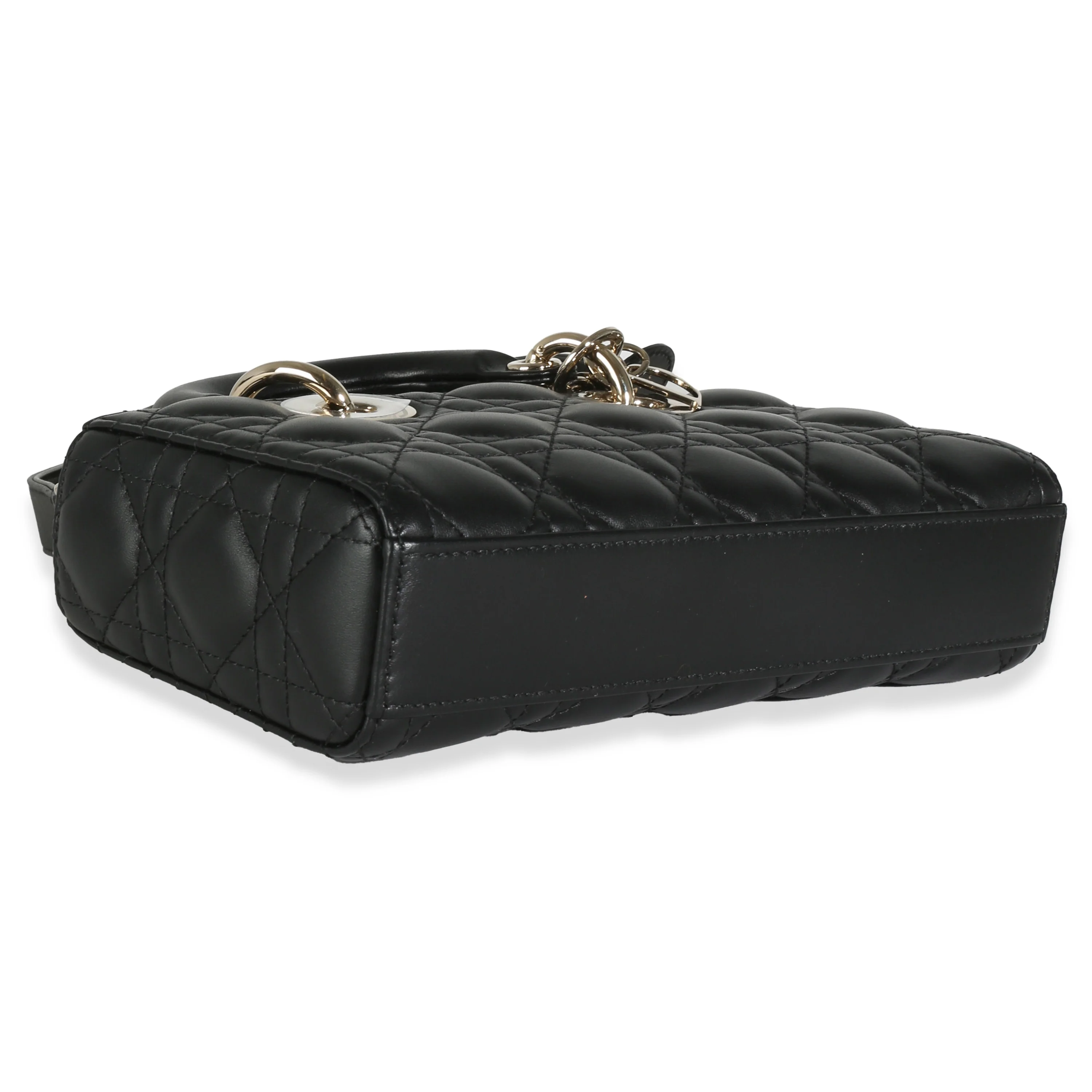 Black Quilted Cannage Lambskin Small Lady D-Joy - Image 6