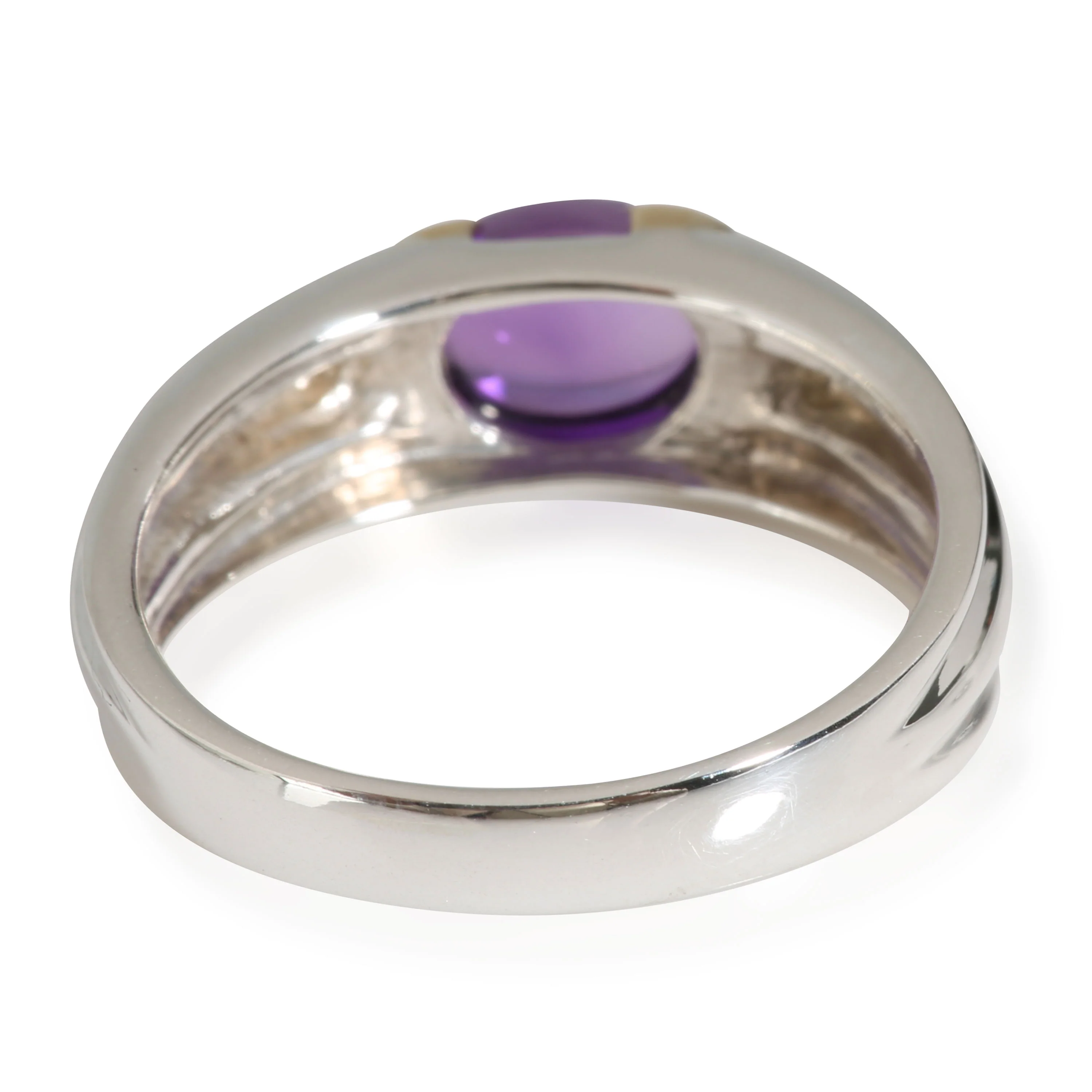 Amethyst Fashion Ring in 18k Yellow Gold/Sterling Silver - Image 4