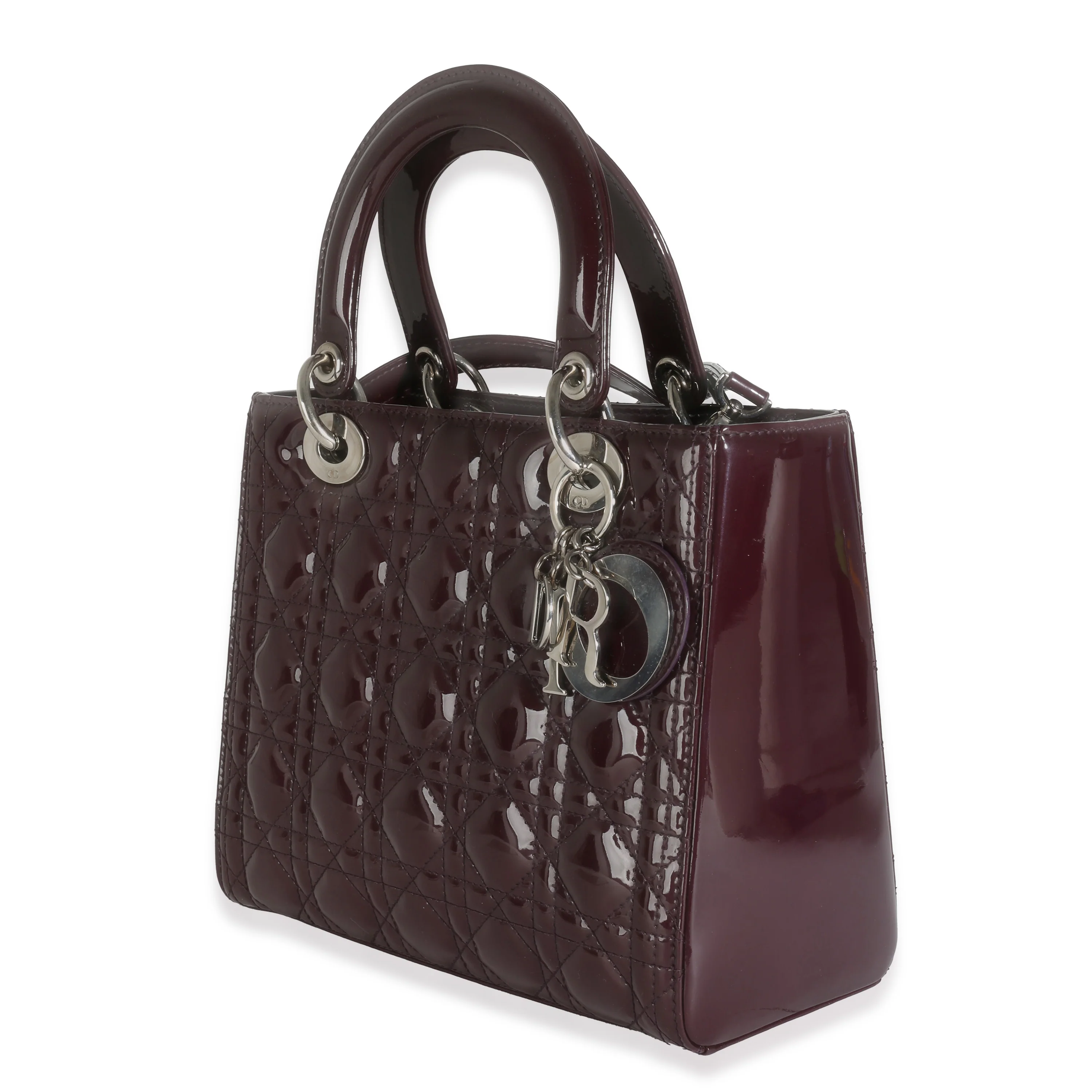 Purple Patent Cannage Medium Lady Dior - Image 2