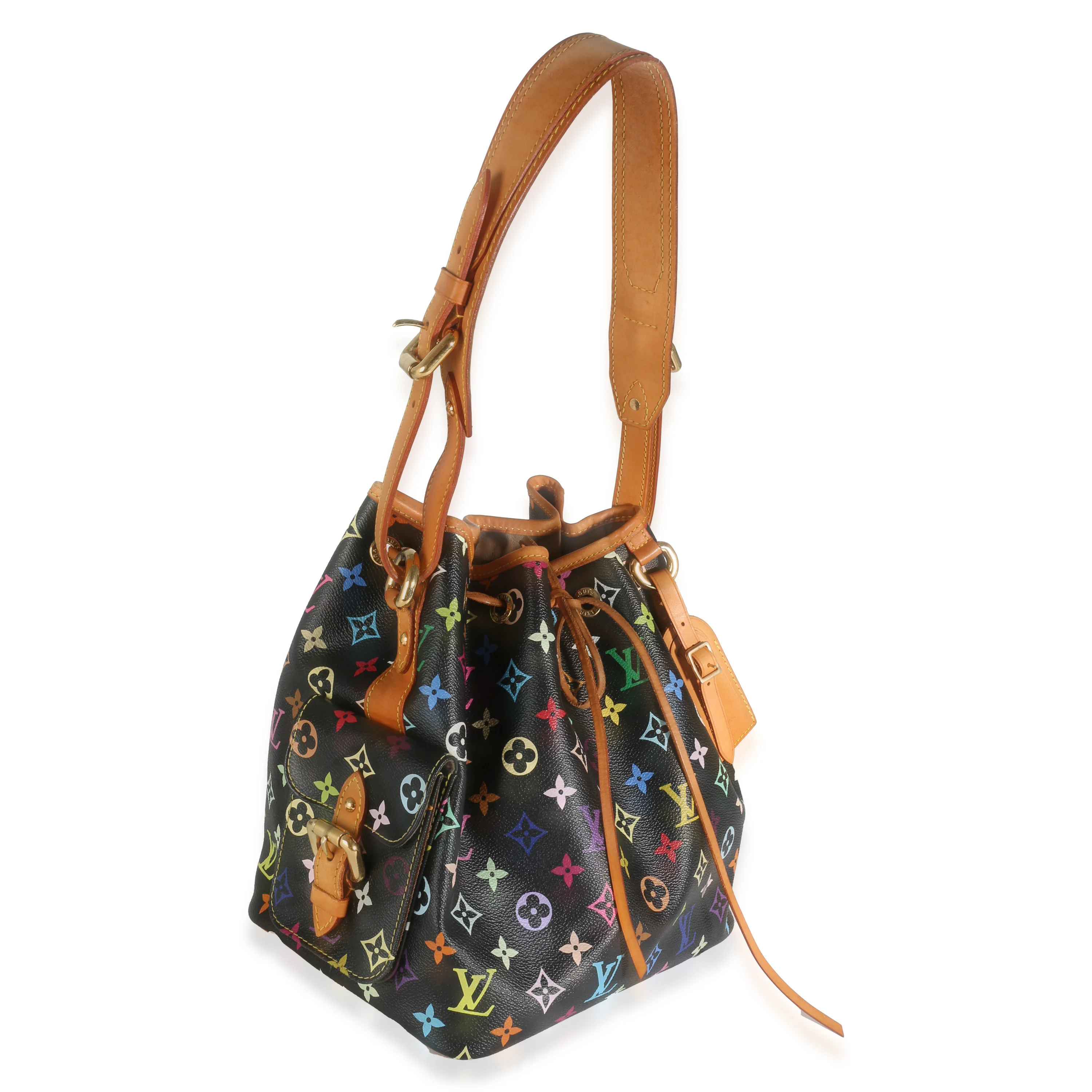Black Monogram Multicolor Canvas Petit Noe - Image 3