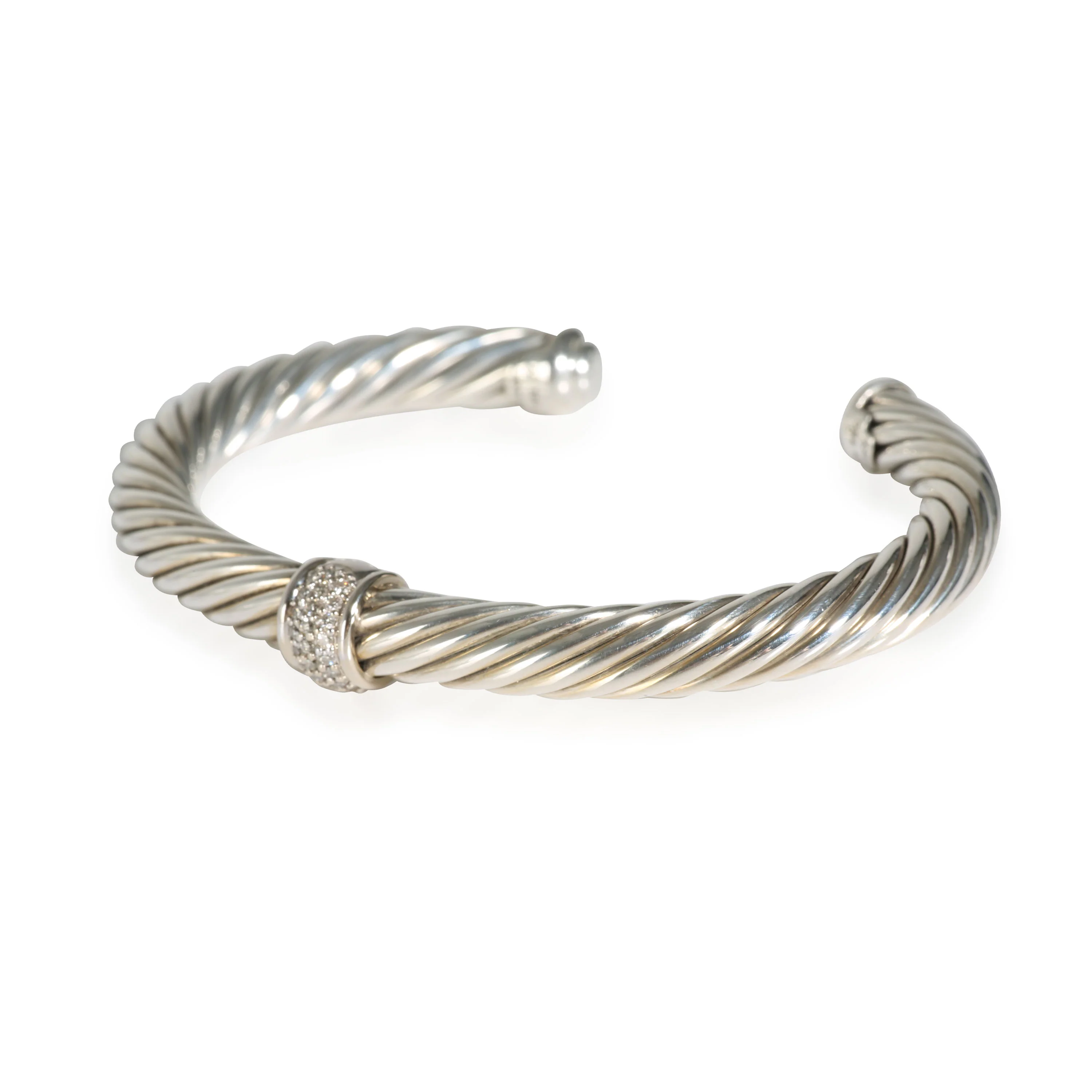 Cable Classic Bracelet in 18k Yellow Gold/Sterling Silver 0.21 CTW - Image 2