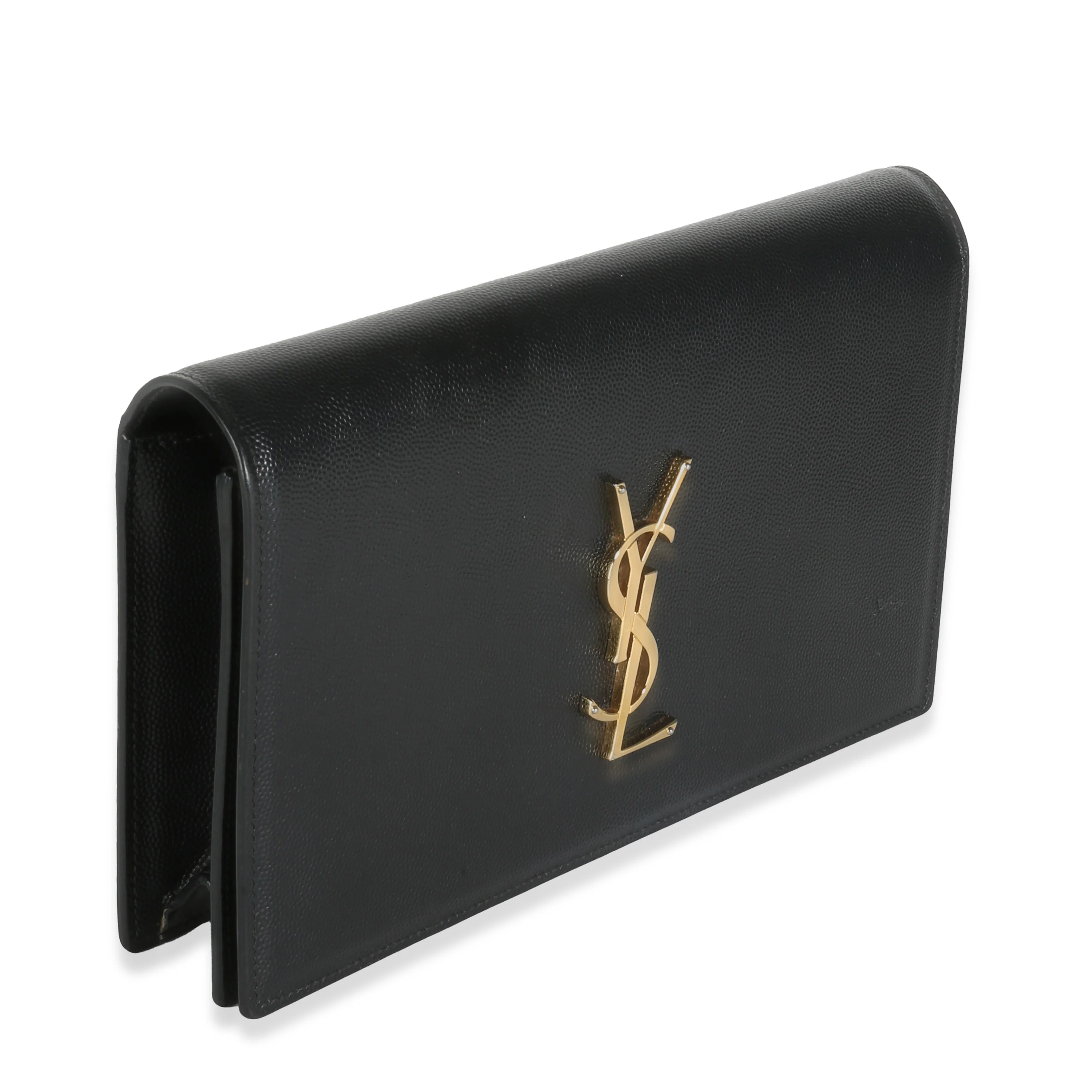 Black Grain De Poudre Kate Clutch - Image 3