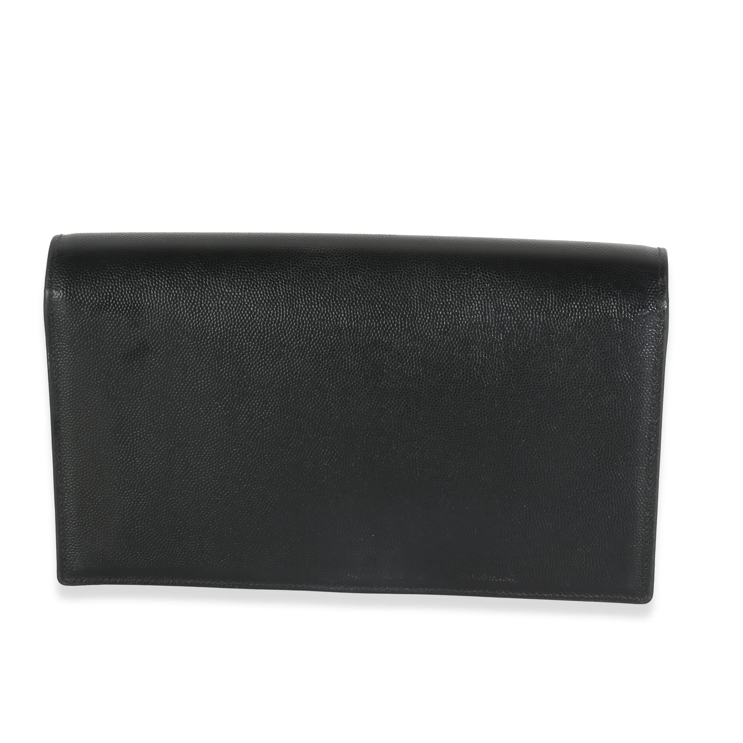 Black Grain De Poudre Kate Clutch - Image 4