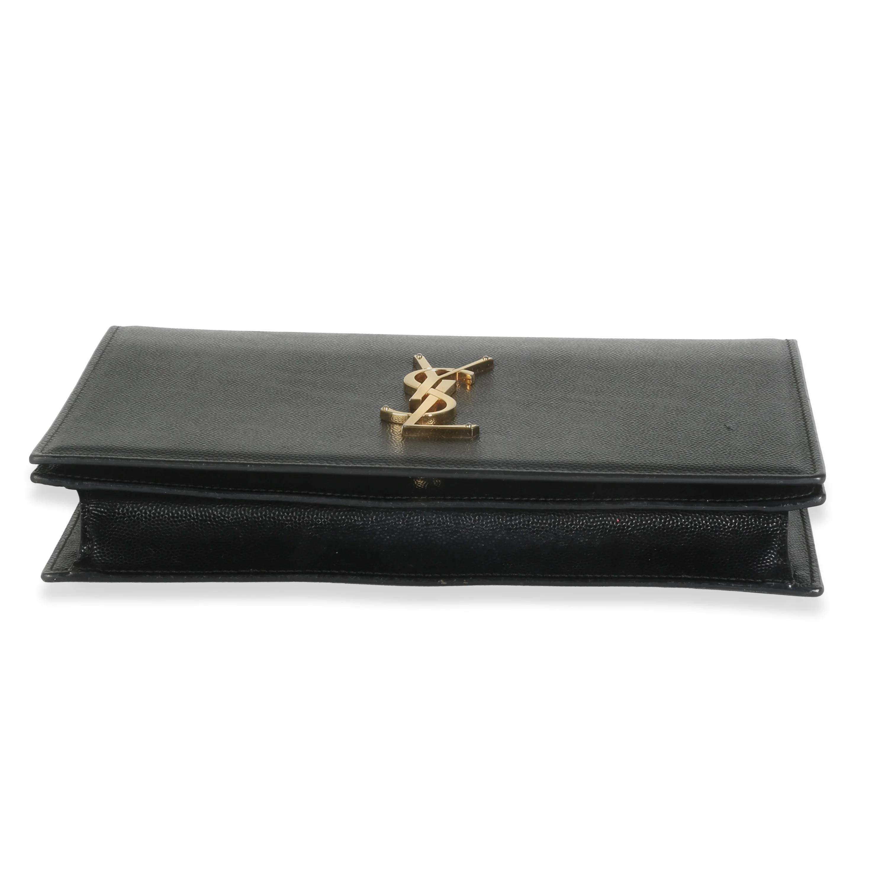 Black Grain De Poudre Kate Clutch - Image 5