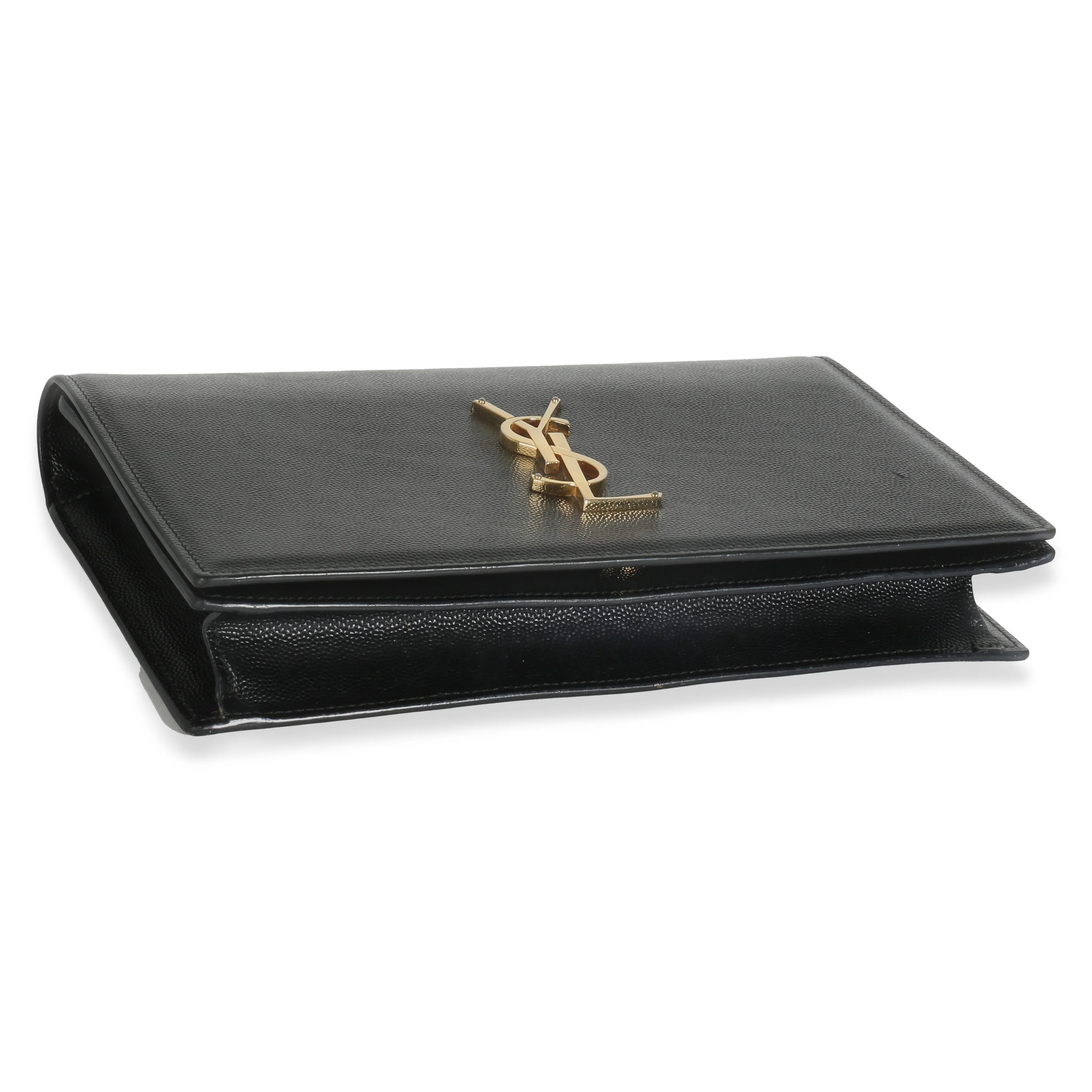 Black Grain De Poudre Kate Clutch - Image 6