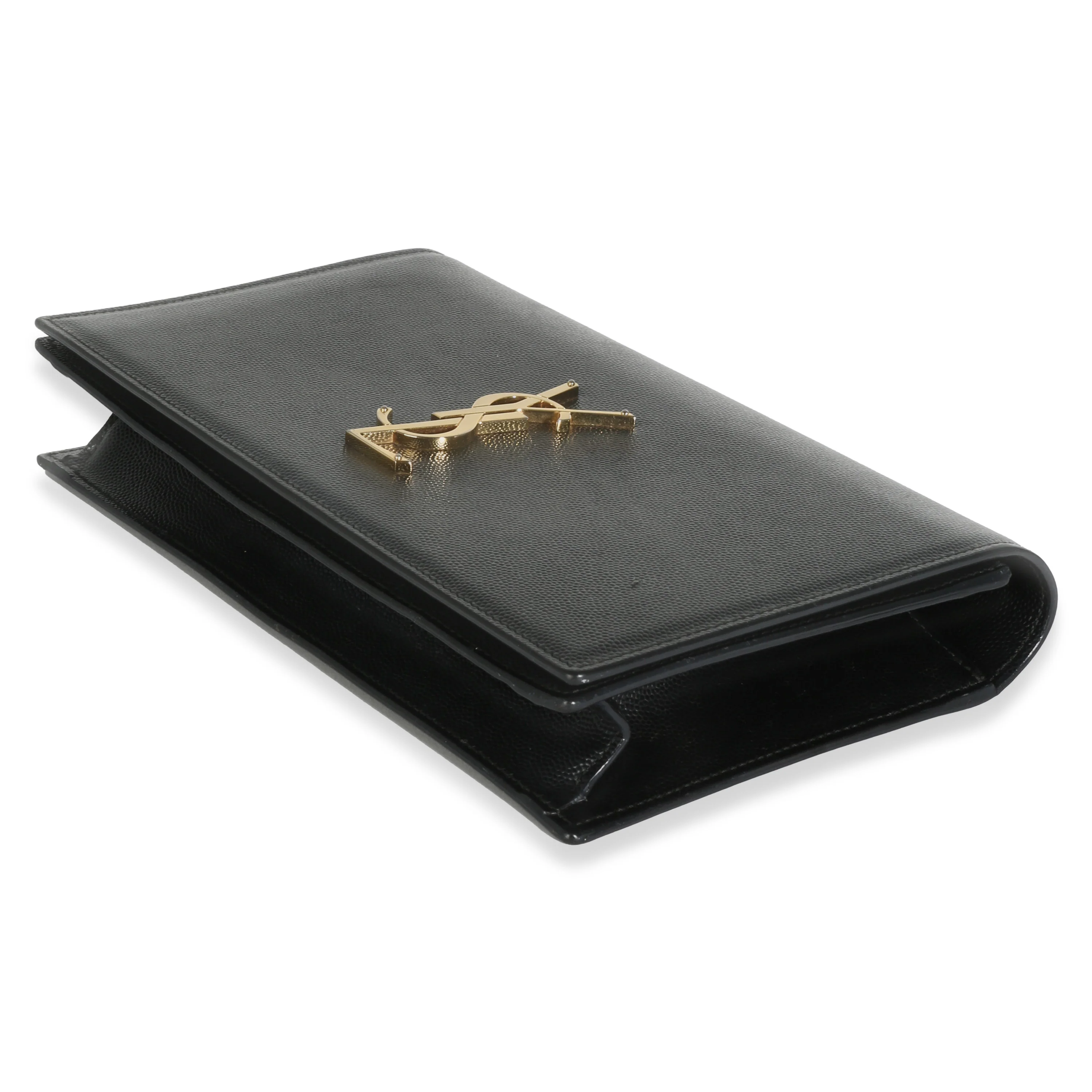 Black Grain De Poudre Kate Clutch - Image 7