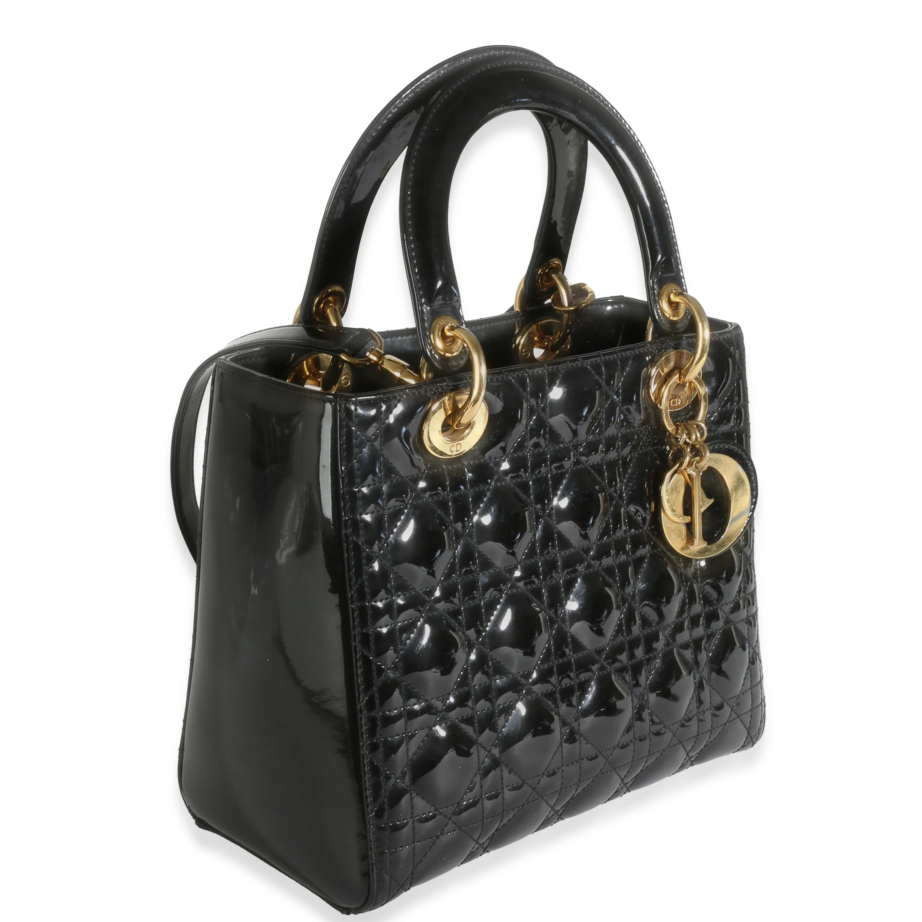 Black Patent Cannage Medium Lady Dior - Image 3