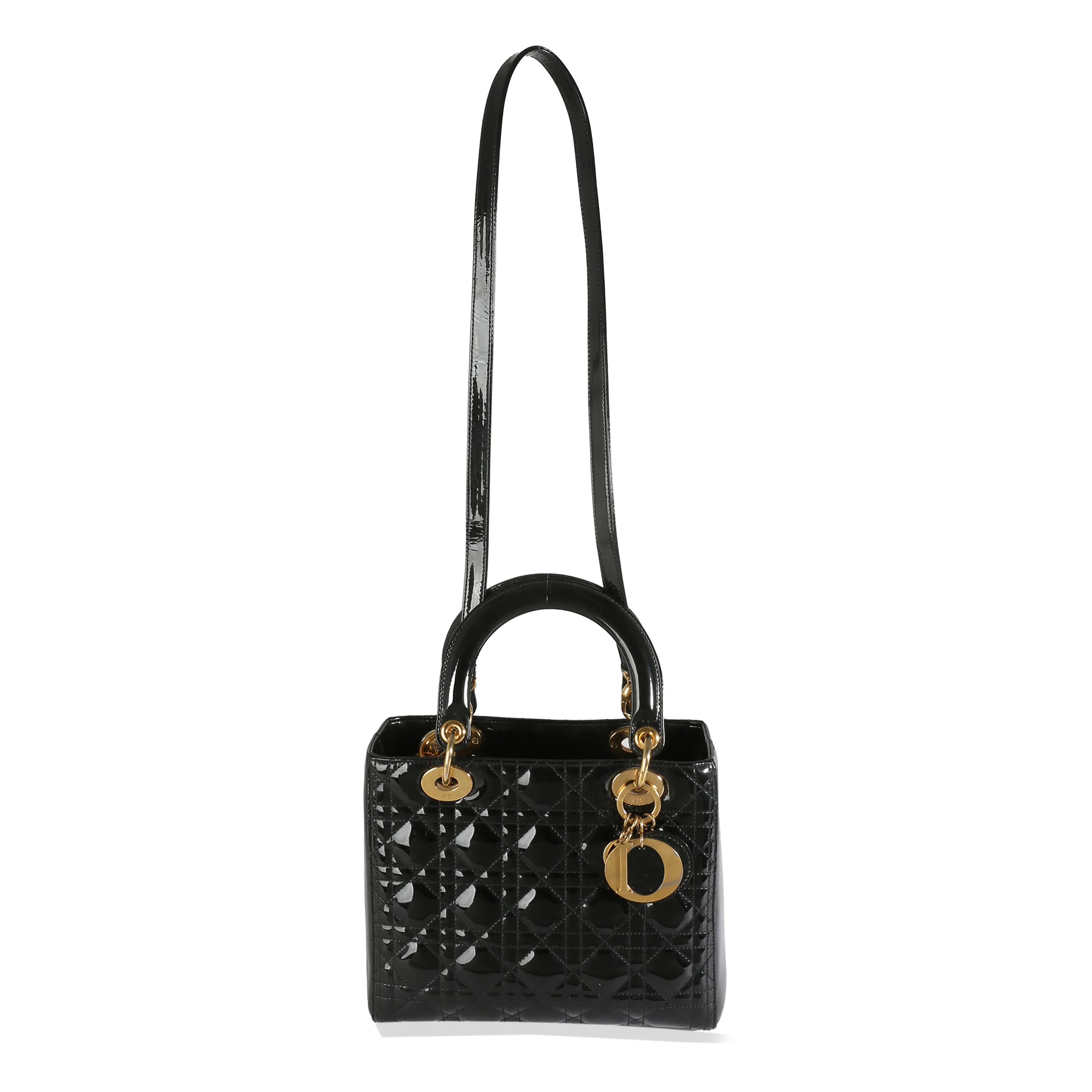 Black Patent Cannage Medium Lady Dior - Image 8