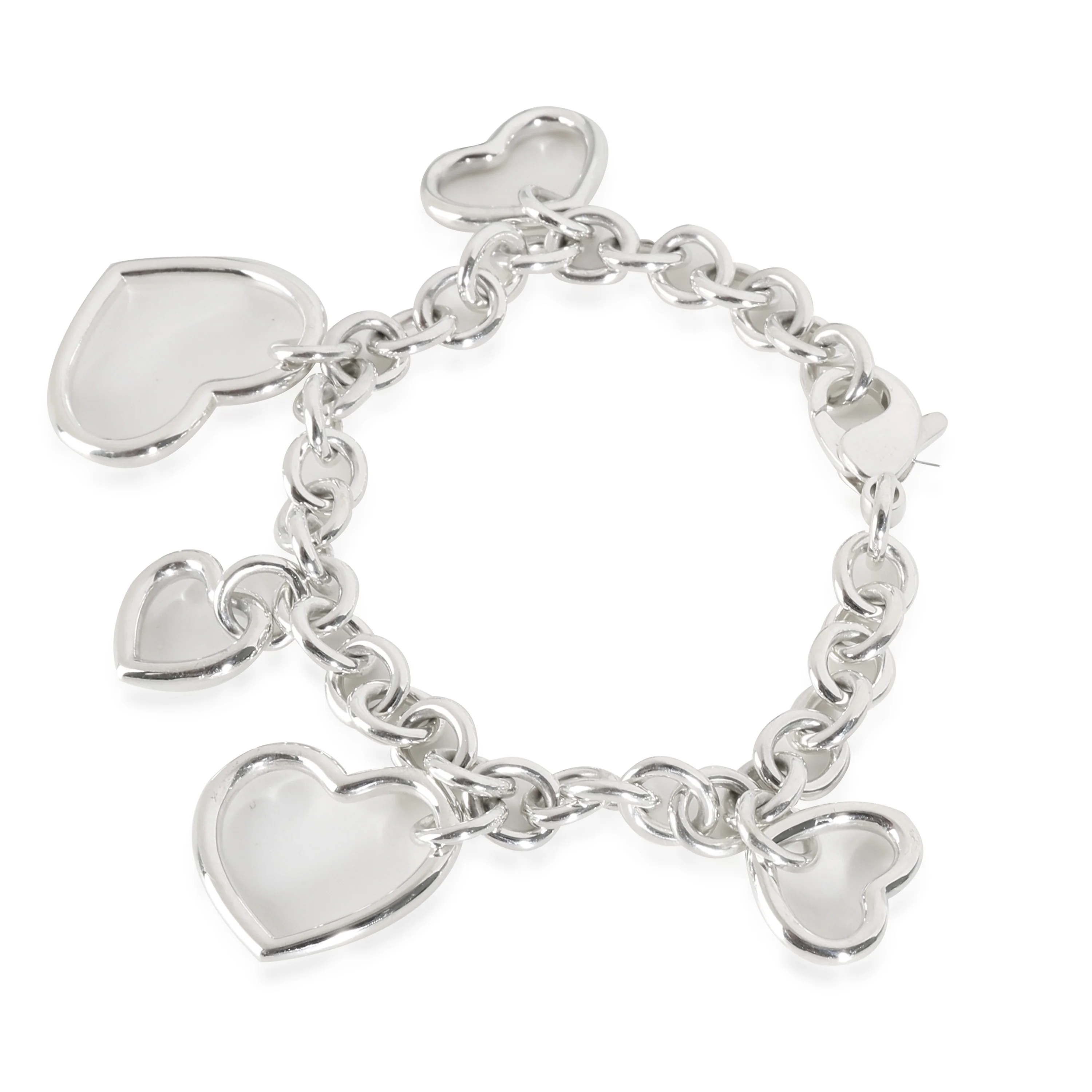 Charm Bracelet With Hearts in Sterling Silver - Image 2
