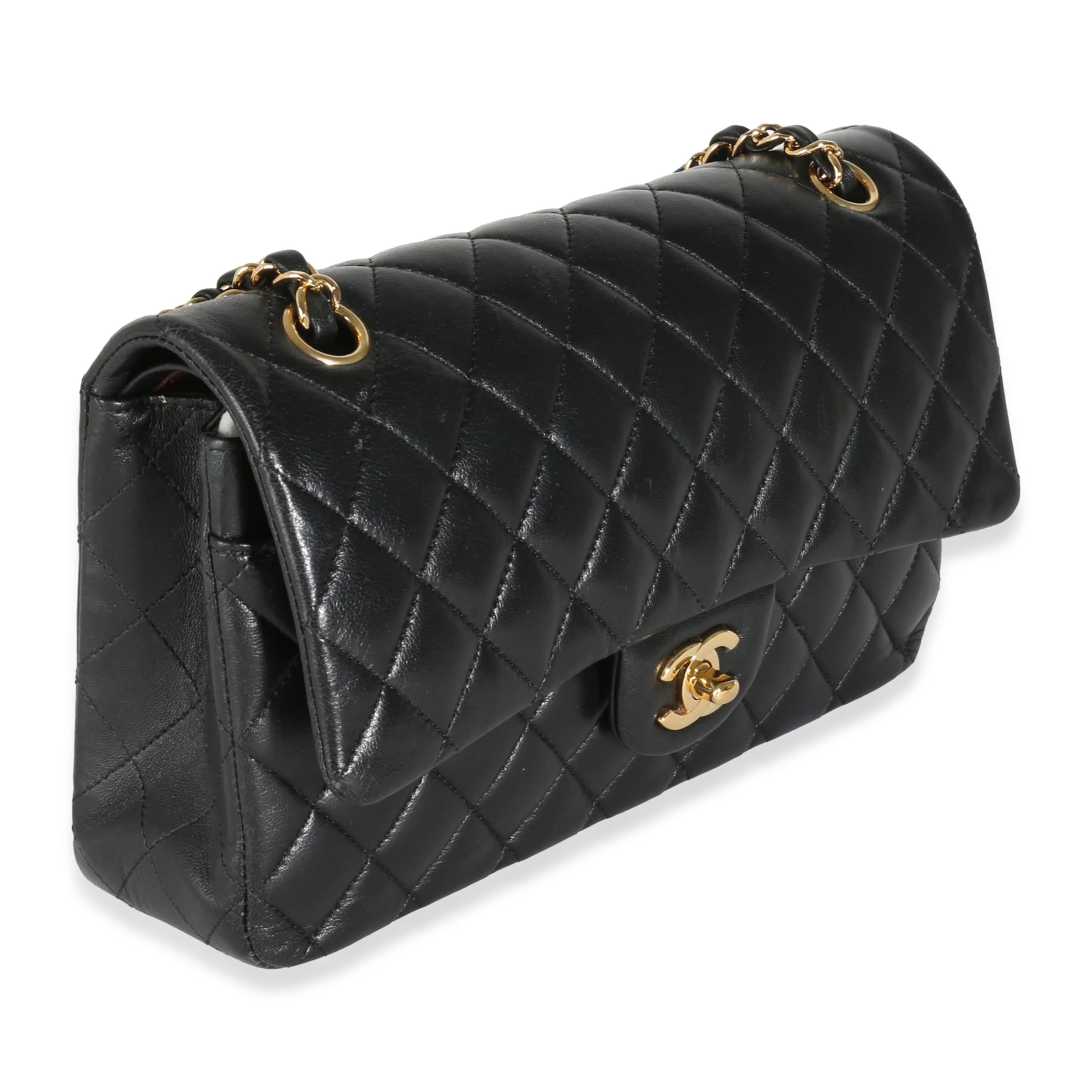 Black Quilted Lambskin Medium Classic Double Flap Bag - Image 3