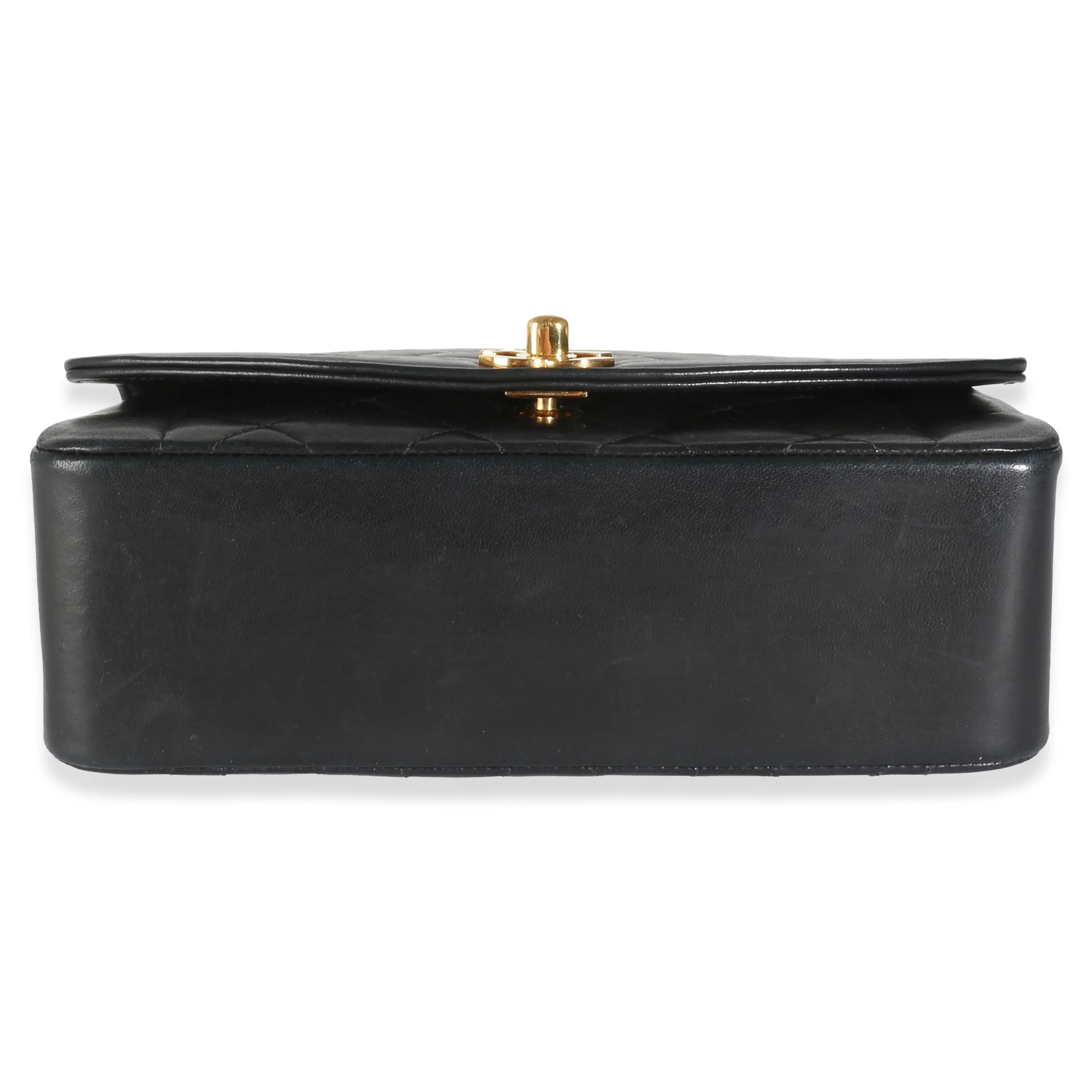 Vintage Black Quilted Lambskin Small Diana Flap Bag - Image 5