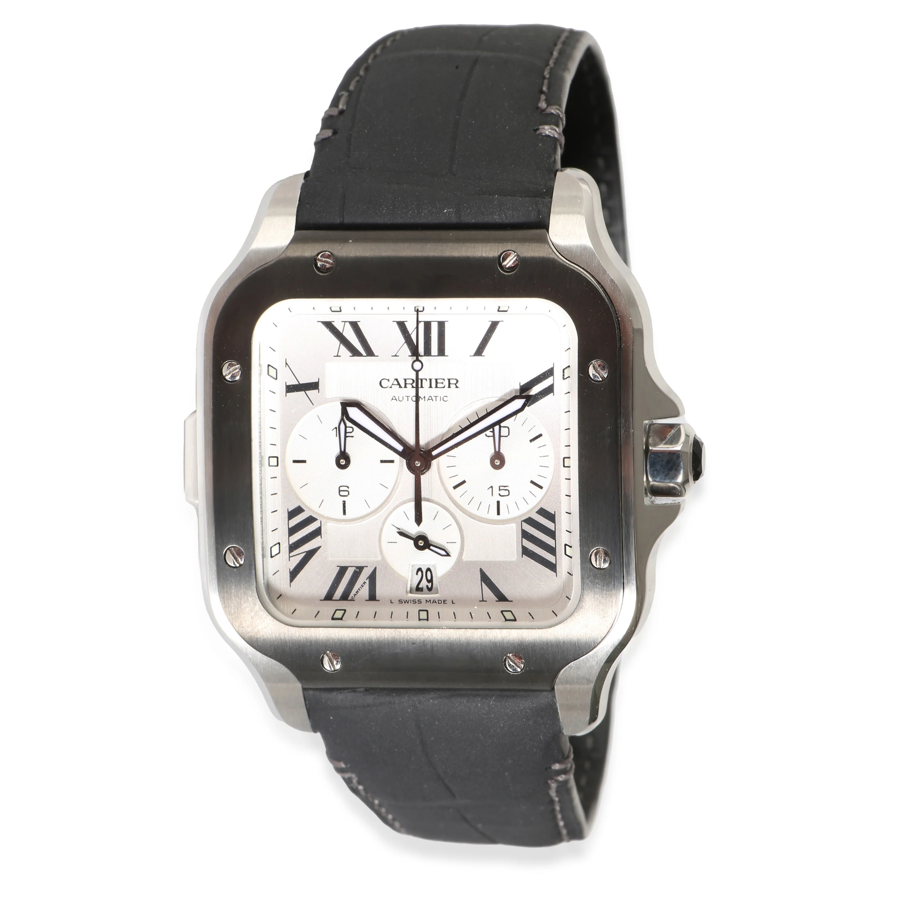 Santos de Cartier Chrono WSSA0017 Mens Watch in Stainless Steel