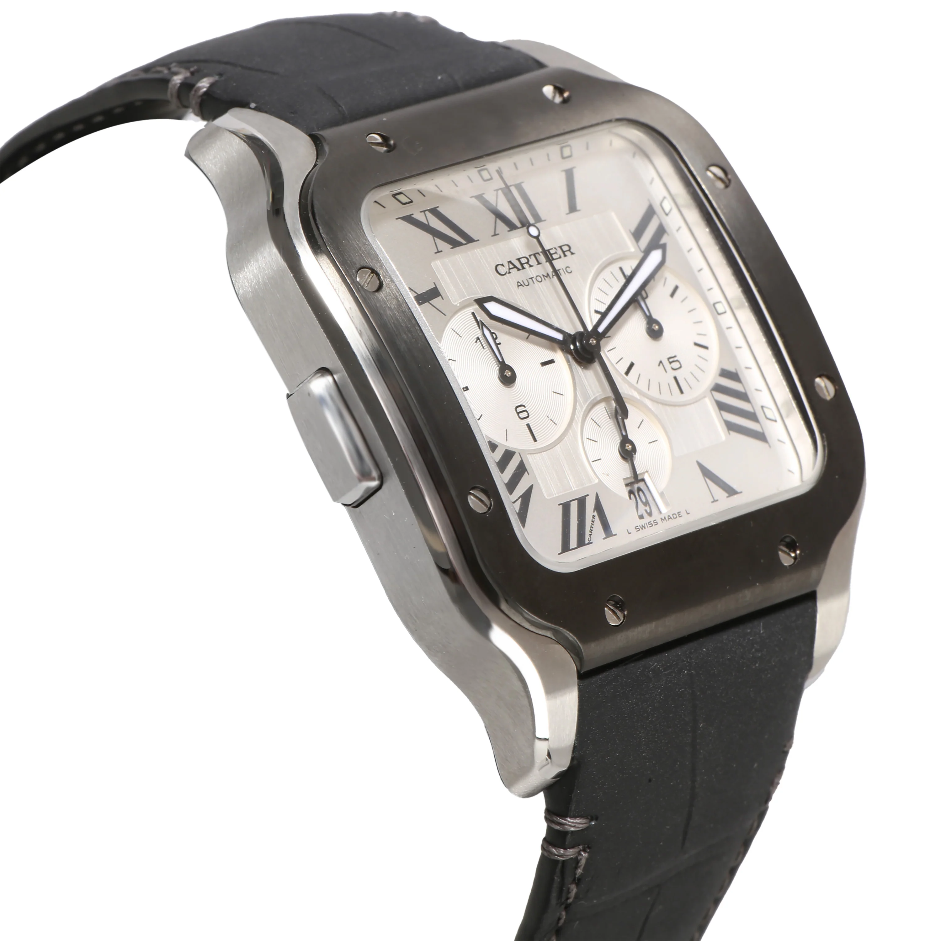 Santos de Cartier Chrono WSSA0017 Mens Watch in Stainless Steel - Image 2